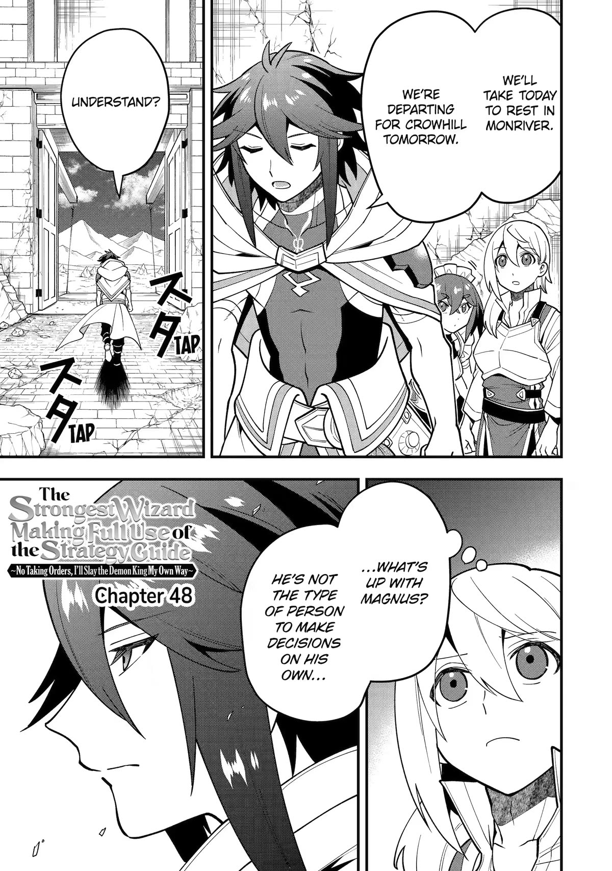 Kouryakuhon o Kushi Suru Saikyou no Mahoutsukai ~< meirei sa sero > to wa Iwa Senai Oreryuu Mao Tobatsu Saizen Ruuto ~ Chapter 48 page 3 - Chapter 48