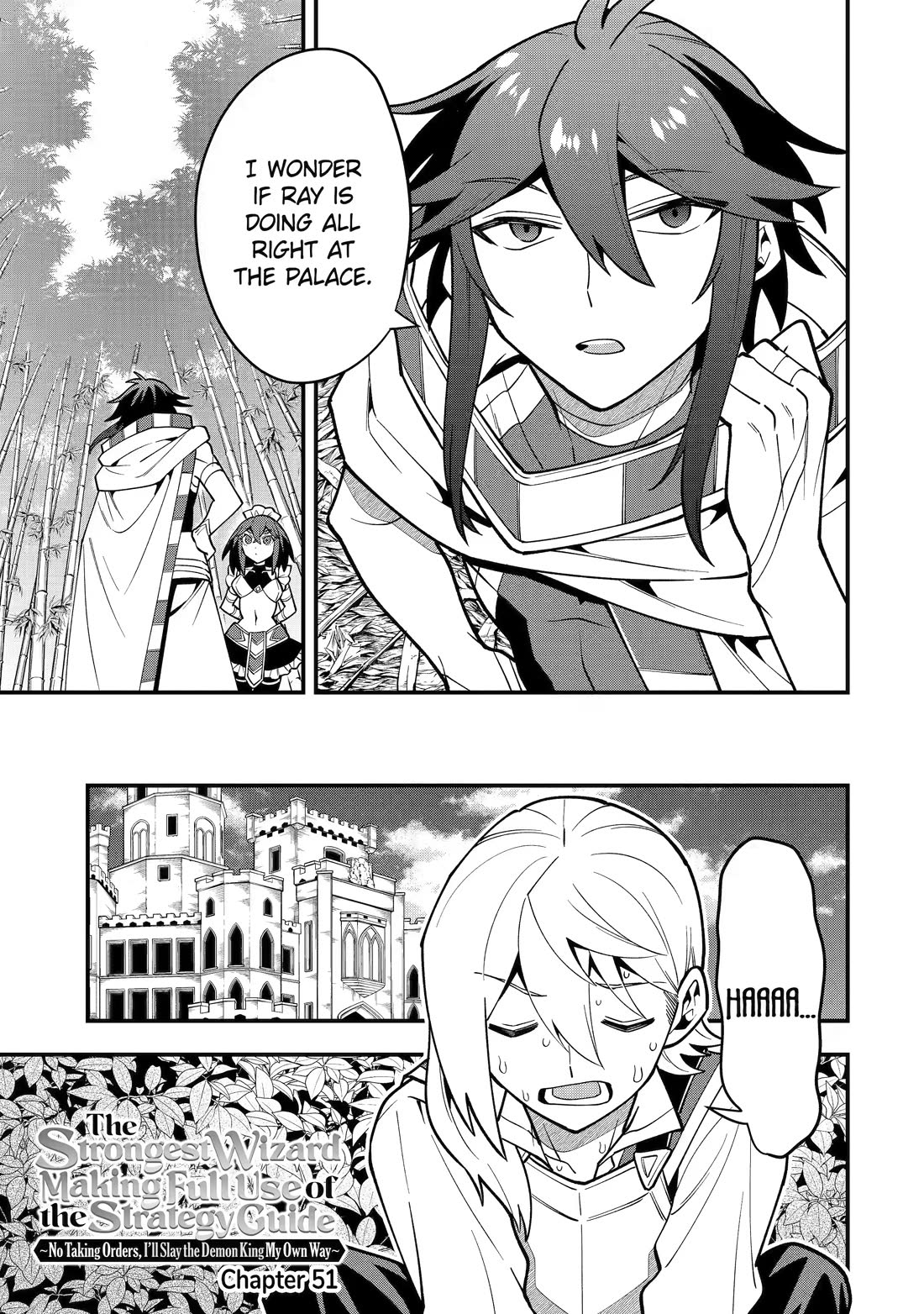 Kouryakuhon o Kushi Suru Saikyou no Mahoutsukai ~< meirei sa sero > to wa Iwa Senai Oreryuu Mao Tobatsu Saizen Ruuto ~ Chapter 51 page 1 - Chapter 51