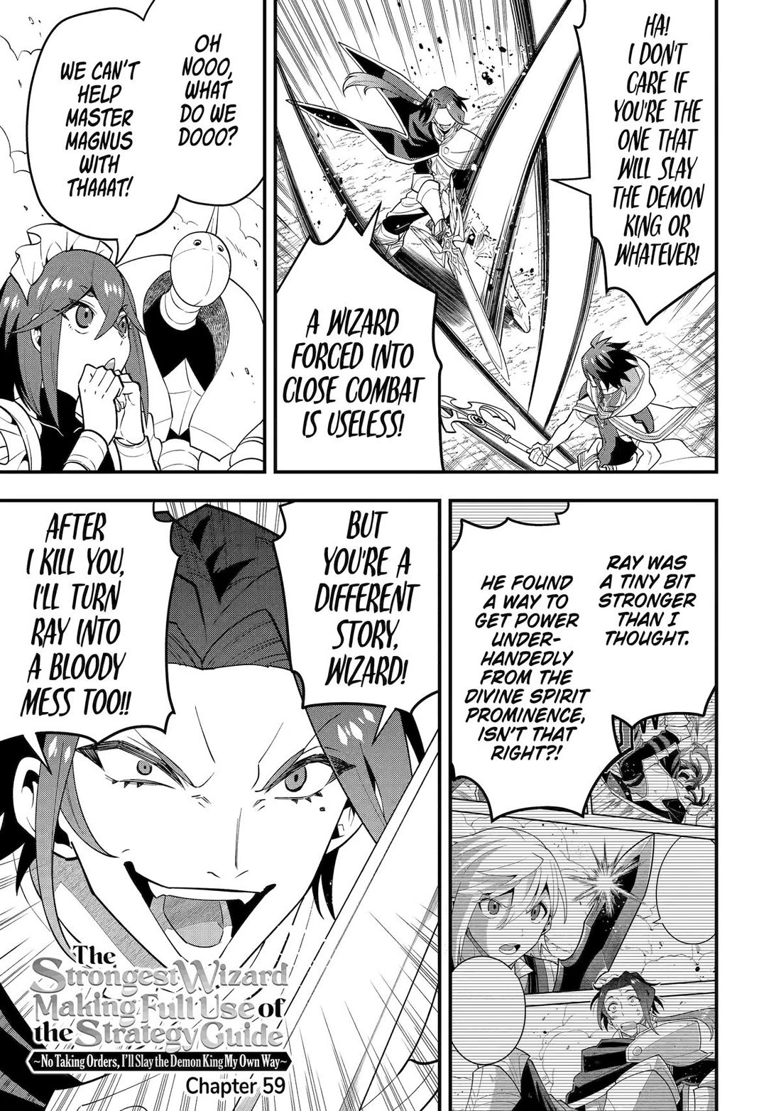 Kouryakuhon o Kushi Suru Saikyou no Mahoutsukai ~< meirei sa sero > to wa Iwa Senai Oreryuu Mao Tobatsu Saizen Ruuto ~ Chapter 59 page 1 - Chapter 59