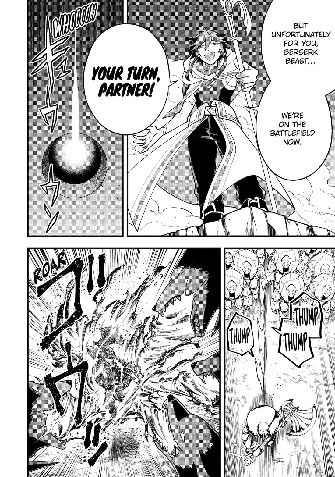 Kouryakuhon o Kushi Suru Saikyou no Mahoutsukai ~< meirei sa sero > to wa Iwa Senai Oreryuu Mao Tobatsu Saizen Ruuto ~ Chapter 64 page 8 - Chapter 64