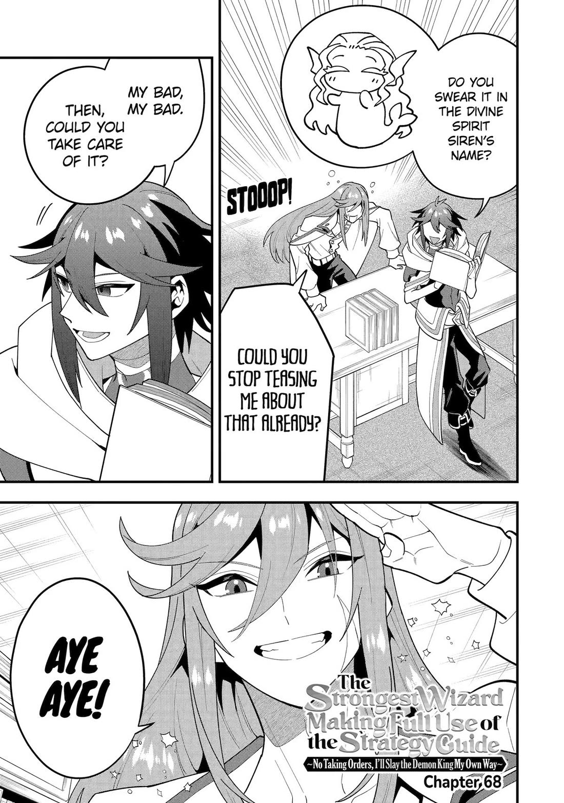 Kouryakuhon o Kushi Suru Saikyou no Mahoutsukai ~< meirei sa sero > to wa Iwa Senai Oreryuu Mao Tobatsu Saizen Ruuto ~ Chapter 68 page 3 - Chapter 68