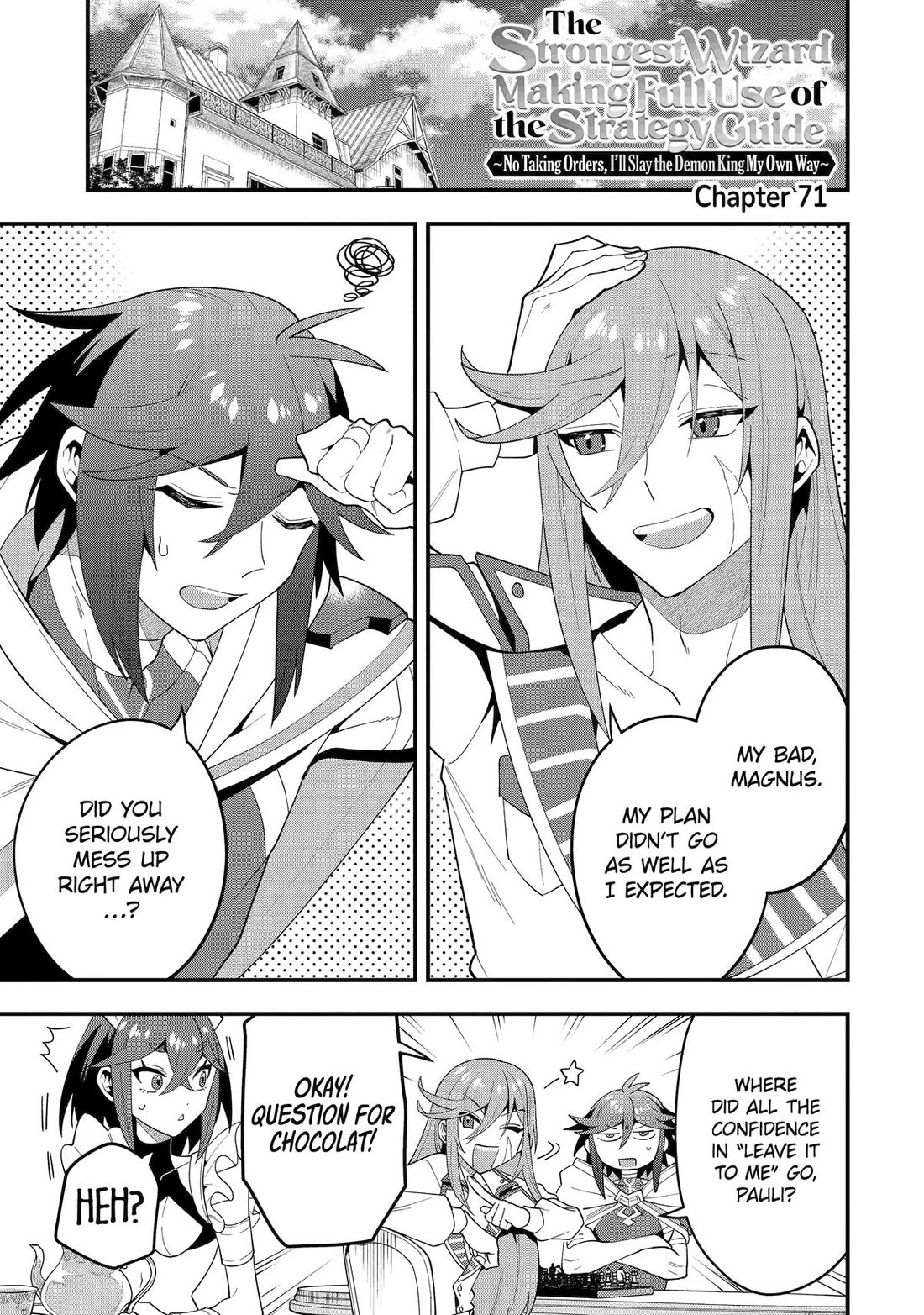 Kouryakuhon o Kushi Suru Saikyou no Mahoutsukai ~< meirei sa sero > to wa Iwa Senai Oreryuu Mao Tobatsu Saizen Ruuto ~ Chapter 71 page 1 - Chapter 71