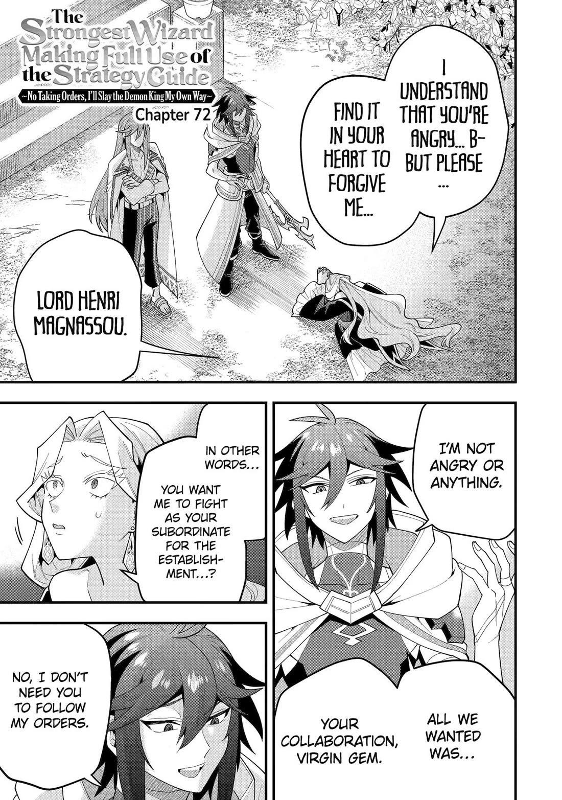 Kouryakuhon o Kushi Suru Saikyou no Mahoutsukai ~< meirei sa sero > to wa Iwa Senai Oreryuu Mao Tobatsu Saizen Ruuto ~ Chapter 72 page 1 - Chapter 72