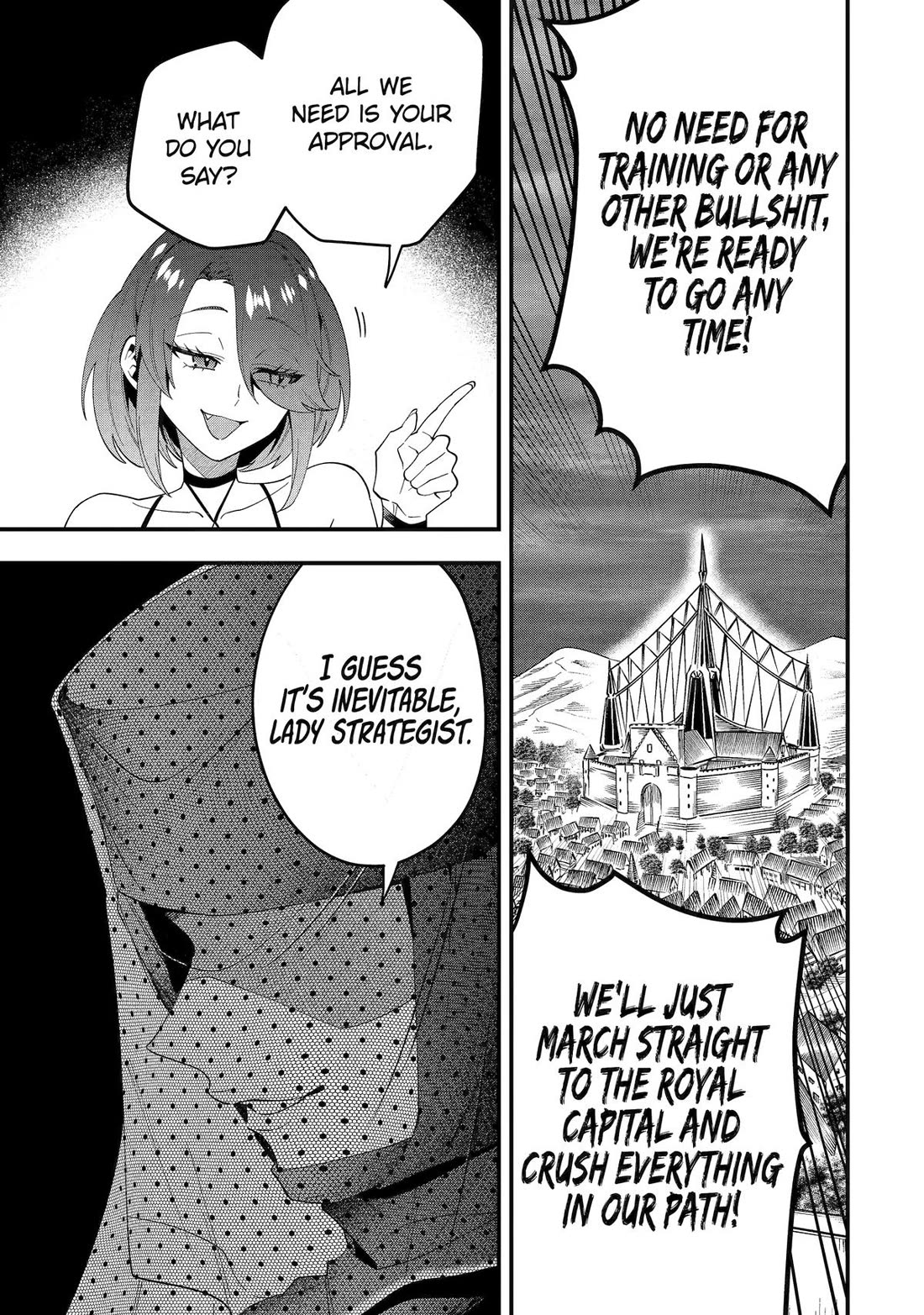 Kouryakuhon o Kushi Suru Saikyou no Mahoutsukai ~< meirei sa sero > to wa Iwa Senai Oreryuu Mao Tobatsu Saizen Ruuto ~ Chapter 72 page 21 - Chapter 72