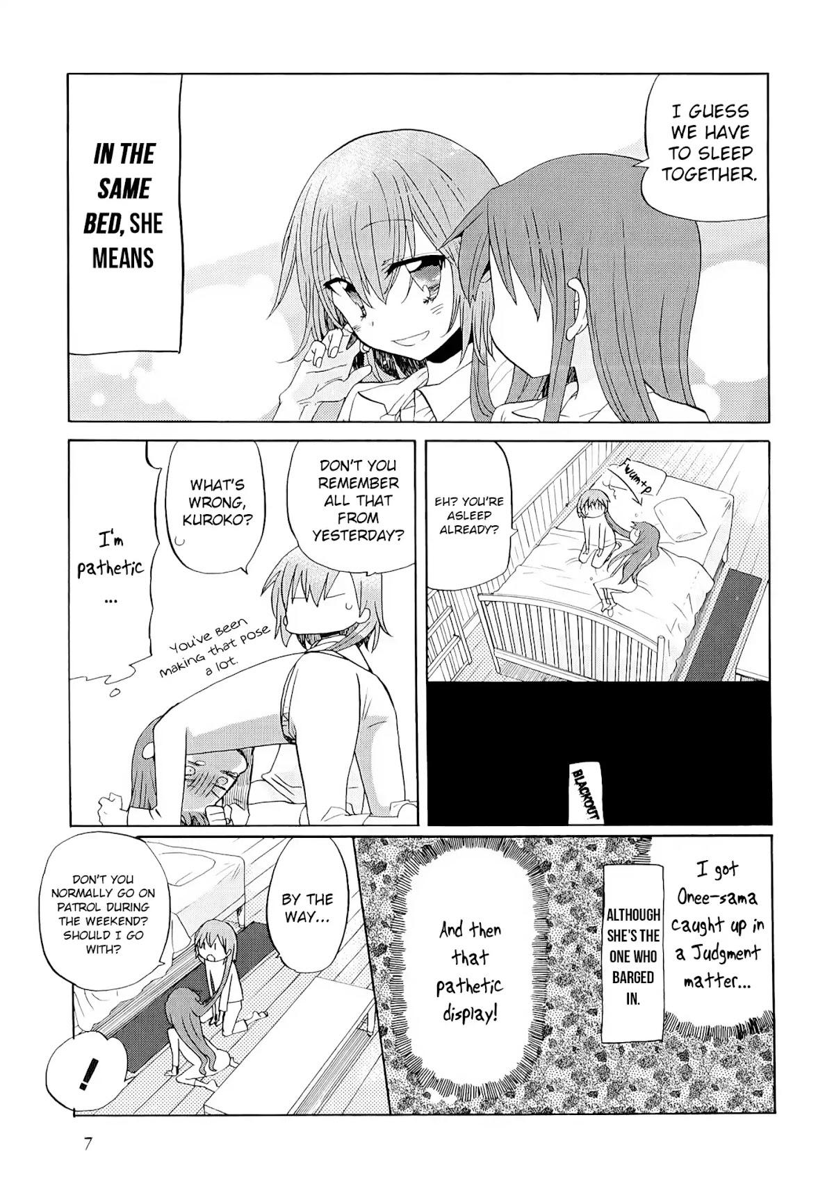 Koushiki Comic Anthology - Toaru Kagaku no Railgun featuring Toaru Majutsu no Index Chapter 1 page 8 - Chapter 1: Shirai Kuroko Grows Red