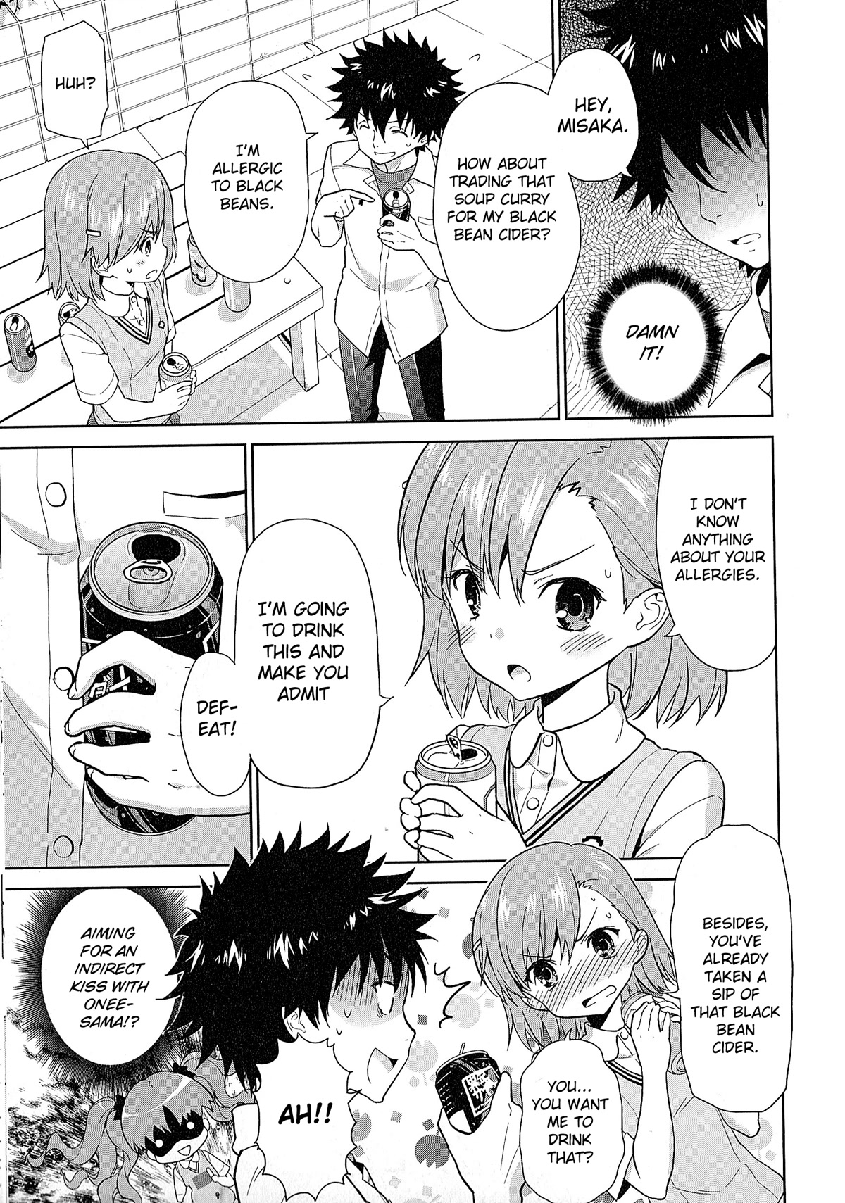 Koushiki Comic Anthology - Toaru Kagaku no Railgun featuring Toaru Majutsu no Index Chapter 7 page 7 - Chapter 7: Kamijou Touma's Misfortunate Day