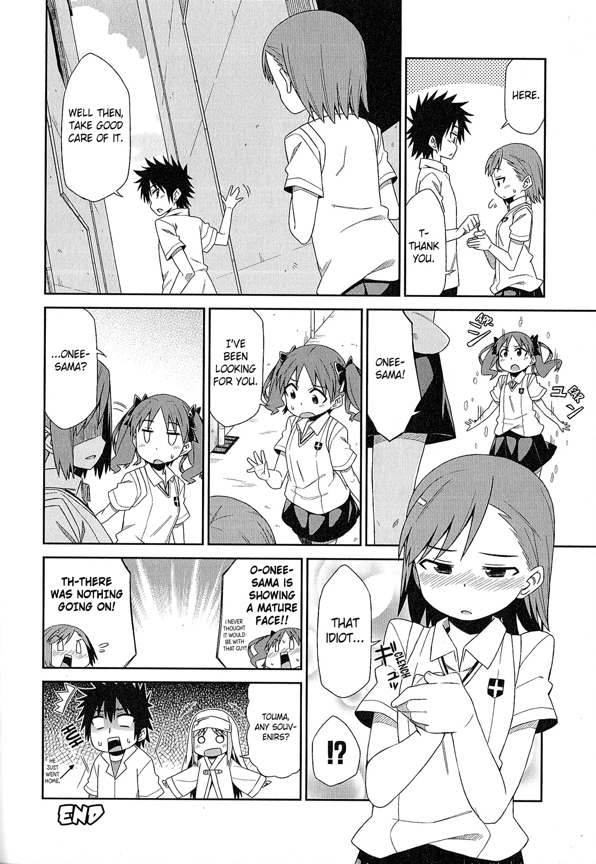 Koushiki Comic Anthology - Toaru Kagaku no Railgun featuring Toaru Majutsu no Index Chapter 8 page 8 - Chapter 8: Back Alley Memorial