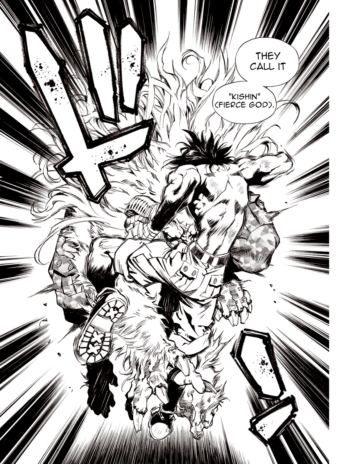 Kouya ni Kemono Doukokusu Chapter 38 page 3 - Chapter 38: Fierce God