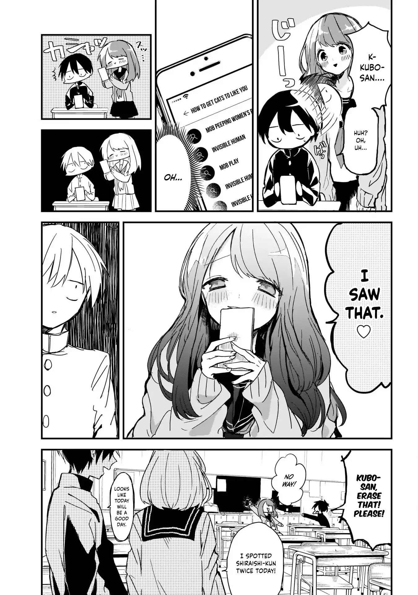 Kubo-san Doesn't Leave Me Be (a Mob) Chapter 1 page 7 - Chapter 1: Heroine Girl and Background Boy
