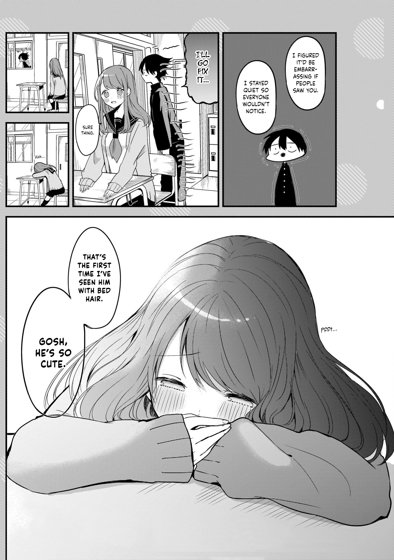 Kubo-san Doesn't Leave Me Be (a Mob) Chapter 10.5 page 4 - Chapter 10.5: Bed Hair