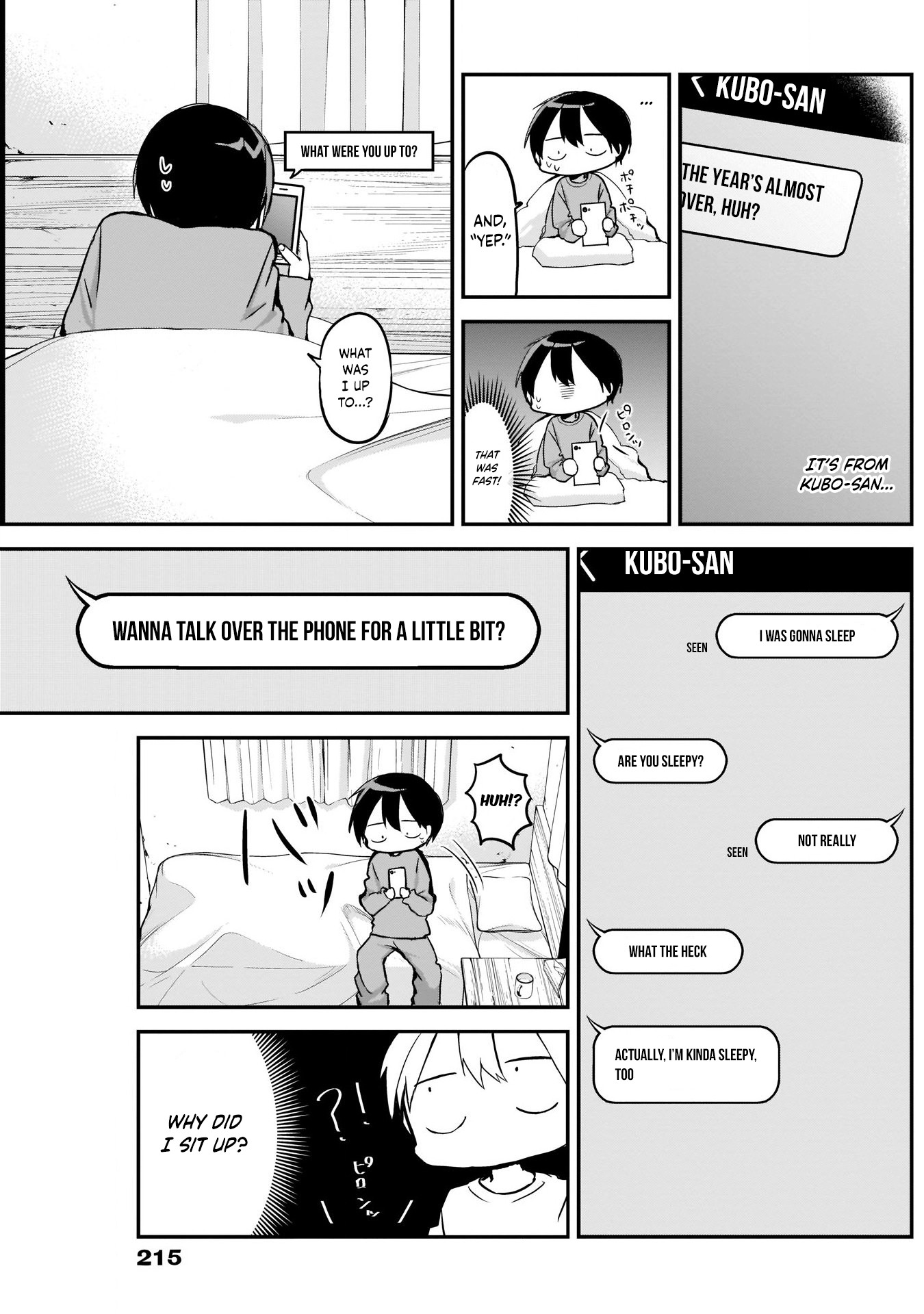 Kubo-san Doesn't Leave Me Be (a Mob) Chapter 11 page 3 - Chapter 11: The Passing Year and a Video Call