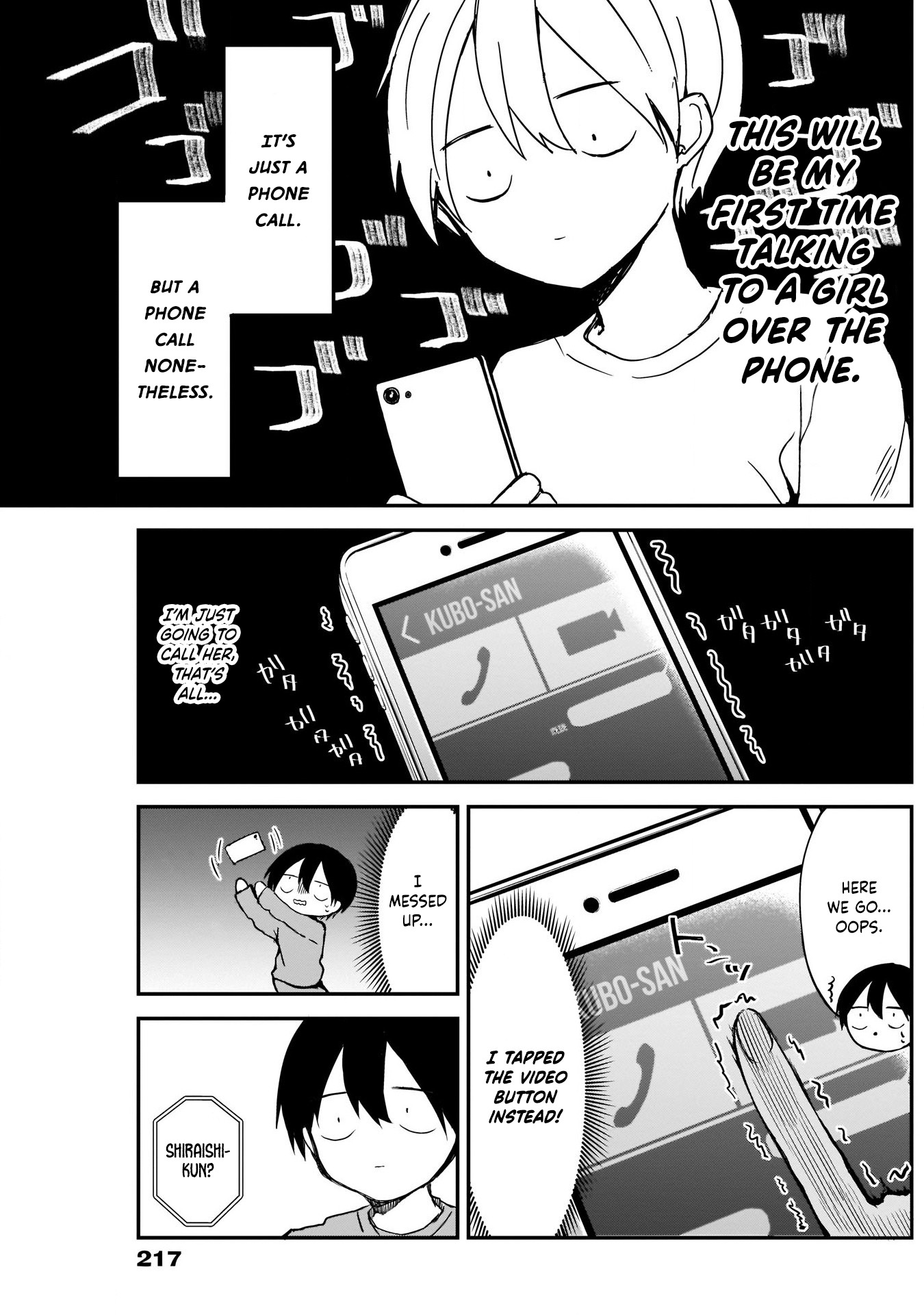 Kubo-san Doesn't Leave Me Be (a Mob) Chapter 11 page 5 - Chapter 11: The Passing Year and a Video Call
