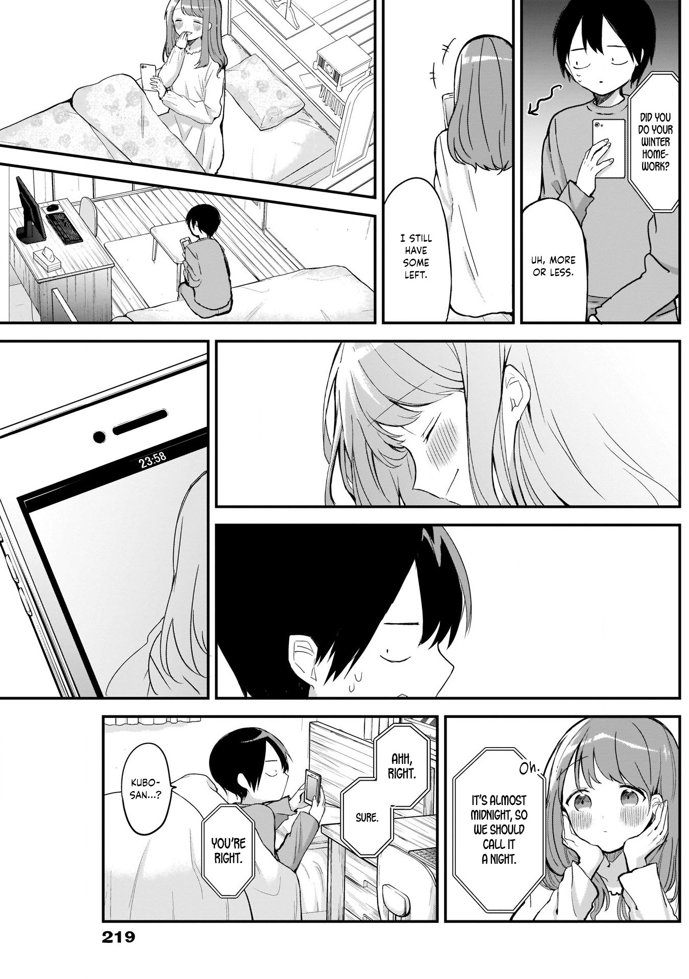 Kubo-san Doesn't Leave Me Be (a Mob) Chapter 11 page 7 - Chapter 11: The Passing Year and a Video Call