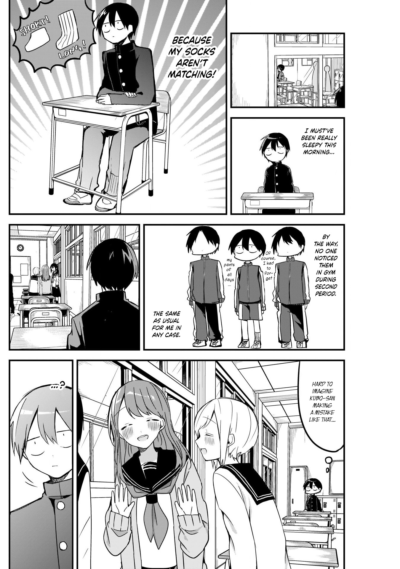 Kubo-san Doesn't Leave Me Be (a Mob) Chapter 12 page 2 - Chapter 12: Socks and Strangeness