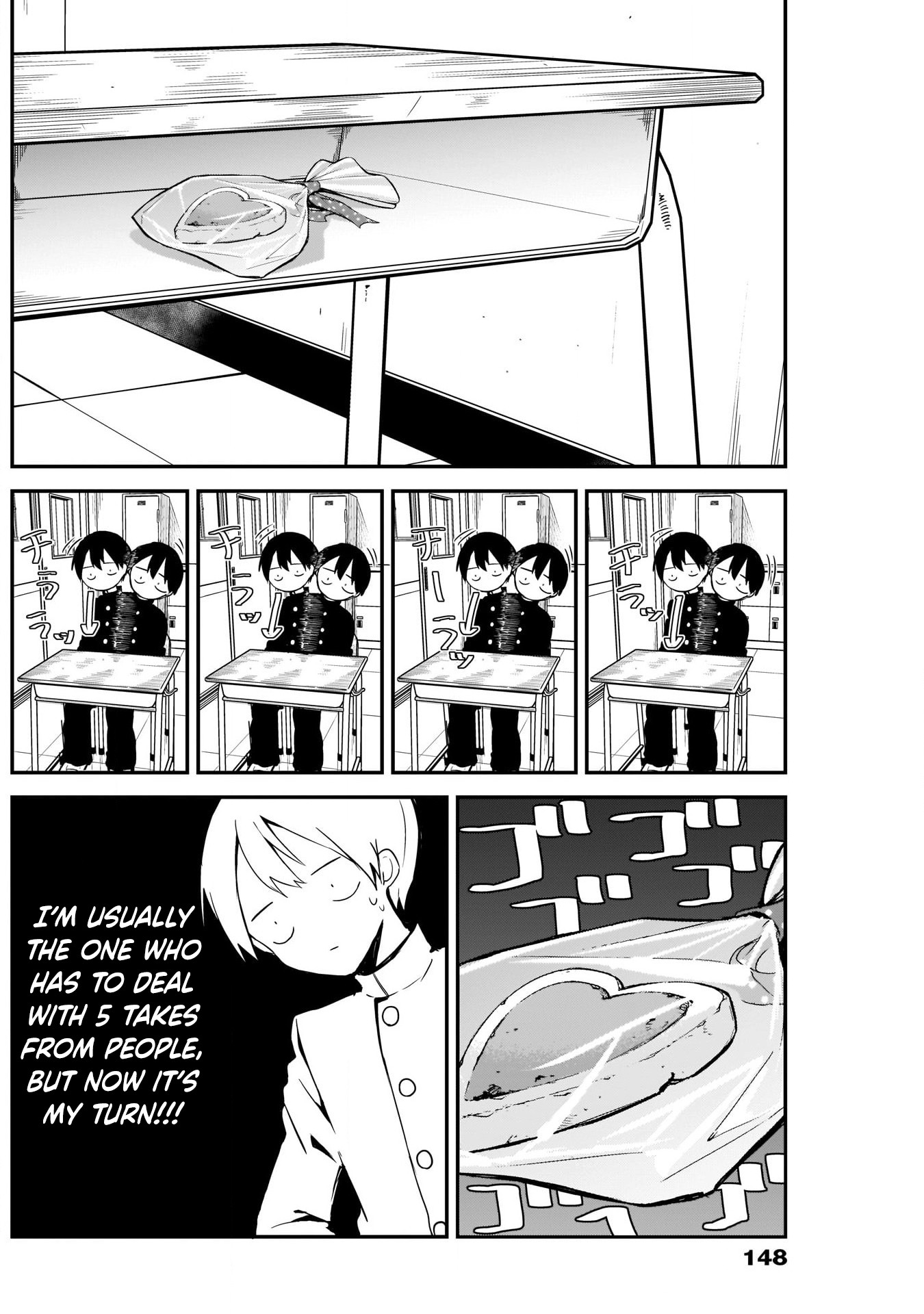 Kubo-san Doesn't Leave Me Be (a Mob) Chapter 13 page 4 - Chapter 13: A Red Heart and the Sender