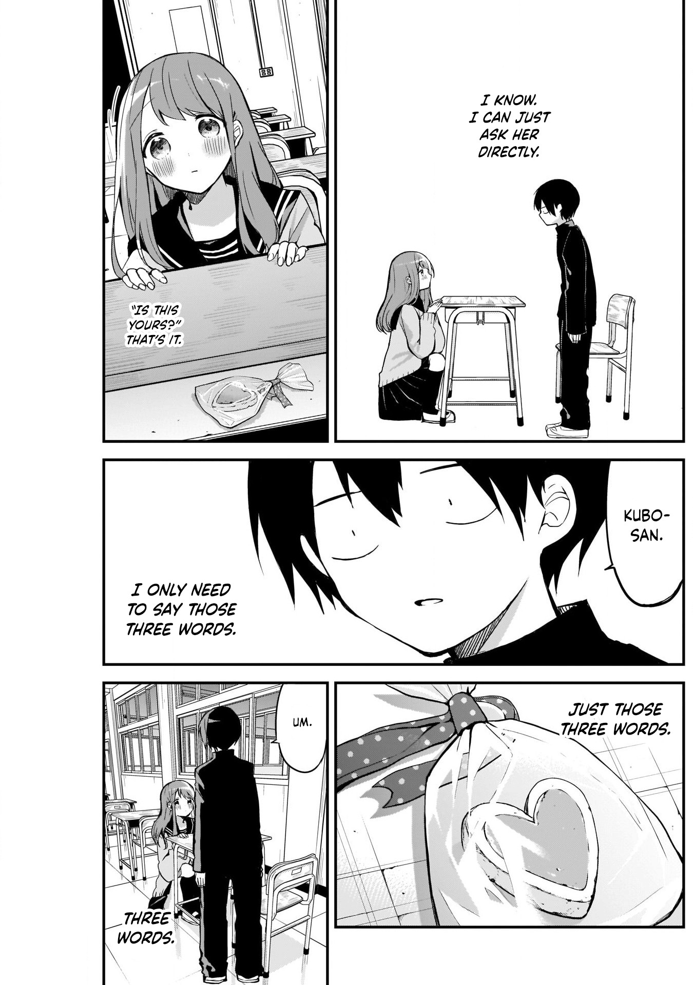 Kubo-san Doesn't Leave Me Be (a Mob) Chapter 13 page 7 - Chapter 13: A Red Heart and the Sender