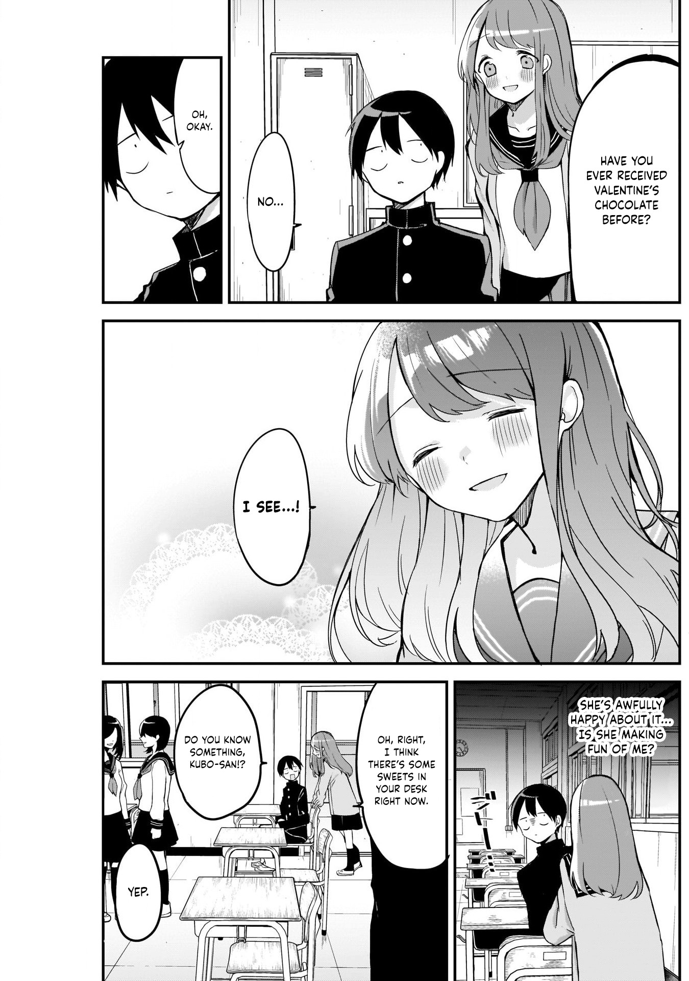 Kubo-san Doesn't Leave Me Be (a Mob) Chapter 13 page 9 - Chapter 13: A Red Heart and the Sender