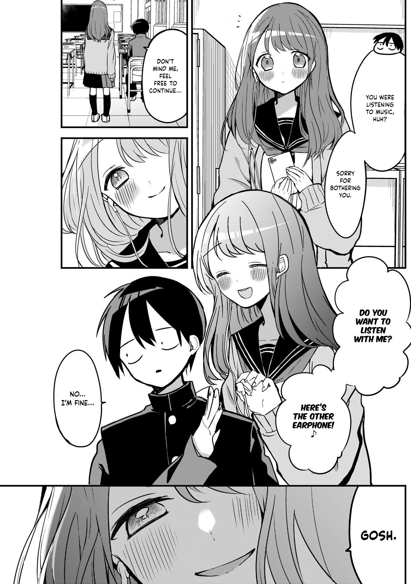 Kubo-san Doesn't Leave Me Be (a Mob) Chapter 17 page 5 - Chapter 17: An Early Morning and An Earphone Jack