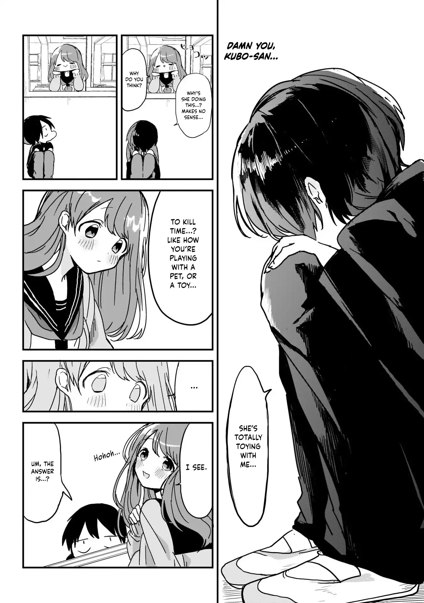 Kubo-san Doesn't Leave Me Be (a Mob) Chapter 2 page 14 - Chapter 2: A Bad Temper and the Top of a Lap