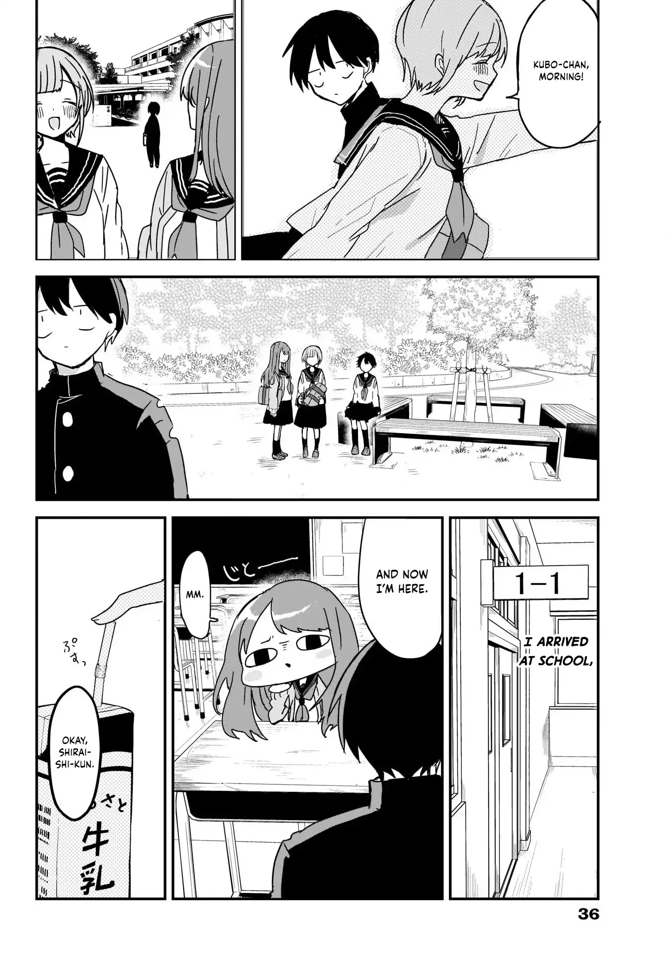 Kubo-san Doesn't Leave Me Be (a Mob) Chapter 2 page 6 - Chapter 2: A Bad Temper and the Top of a Lap