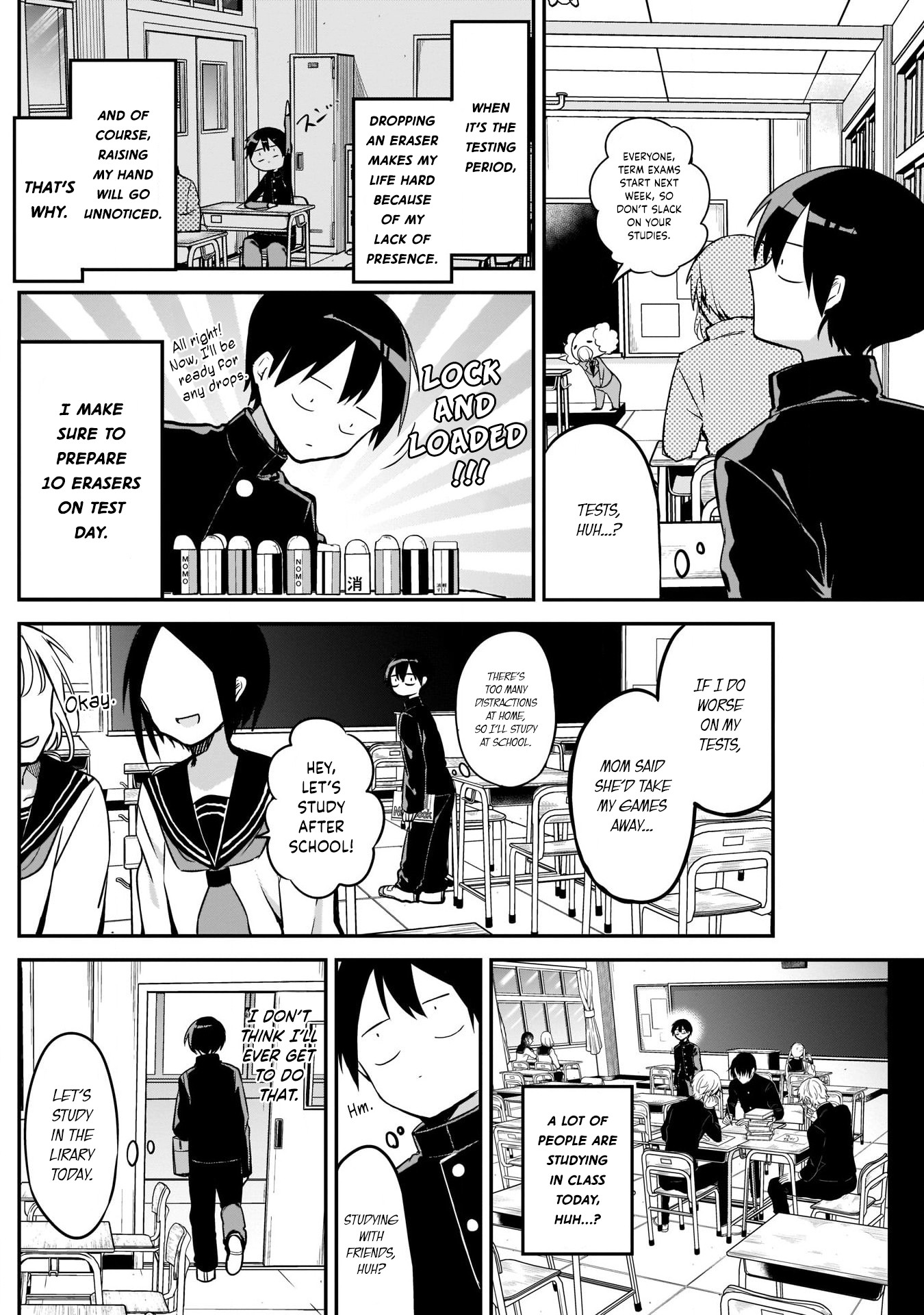 Kubo-san Doesn't Leave Me Be (a Mob) Chapter 20 page 2 - Chapter 20: Glasses and Test Studying