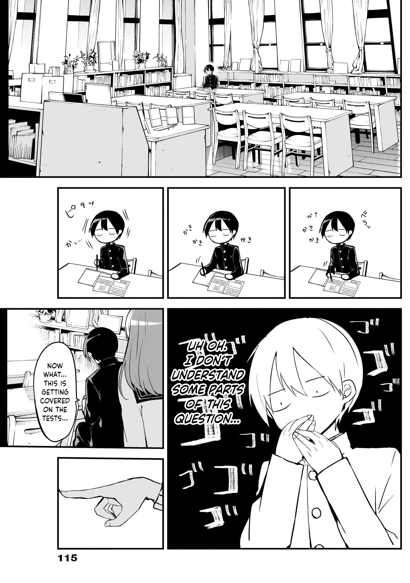 Kubo-san Doesn't Leave Me Be (a Mob) Chapter 20 page 3 - Chapter 20: Glasses and Test Studying