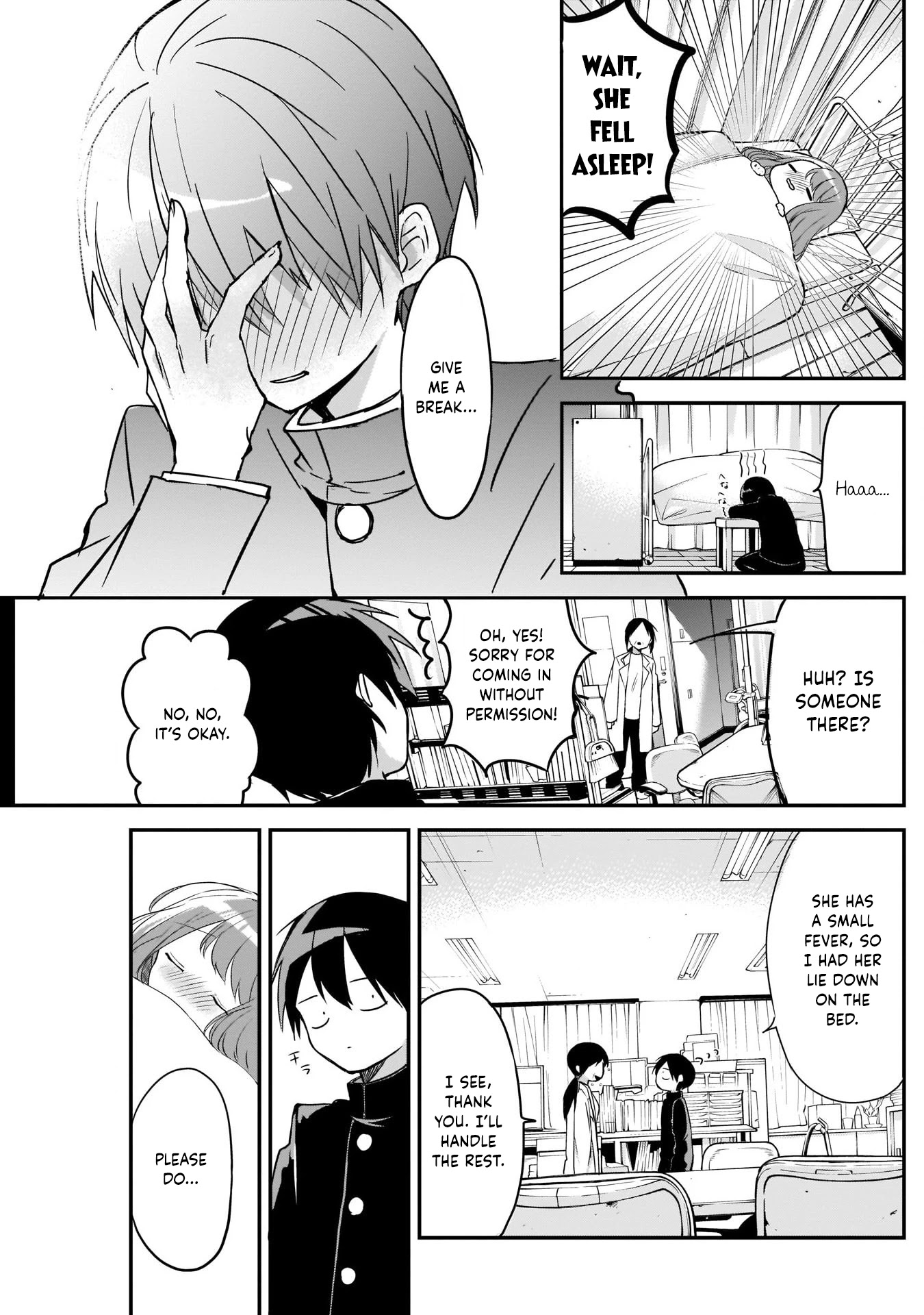 Kubo-san Doesn't Leave Me Be (a Mob) Chapter 22 page 11 - Chapter 22: The School Infirmary and the Protagonist