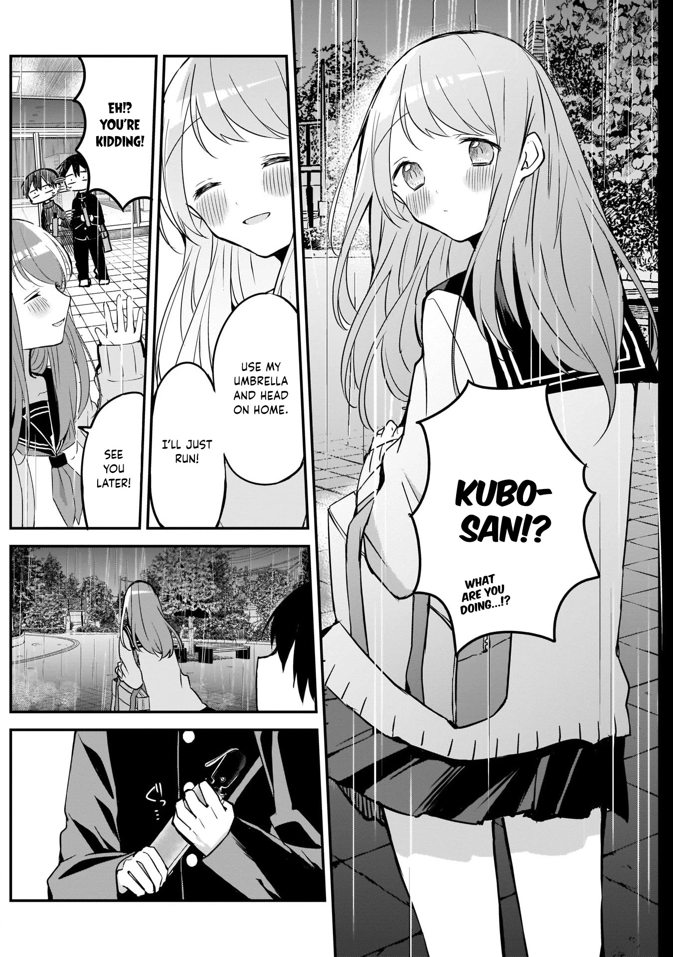 Kubo-san Doesn't Leave Me Be (a Mob) Chapter 23 page 5 - Chapter 23: Rainy Days and the Street Home