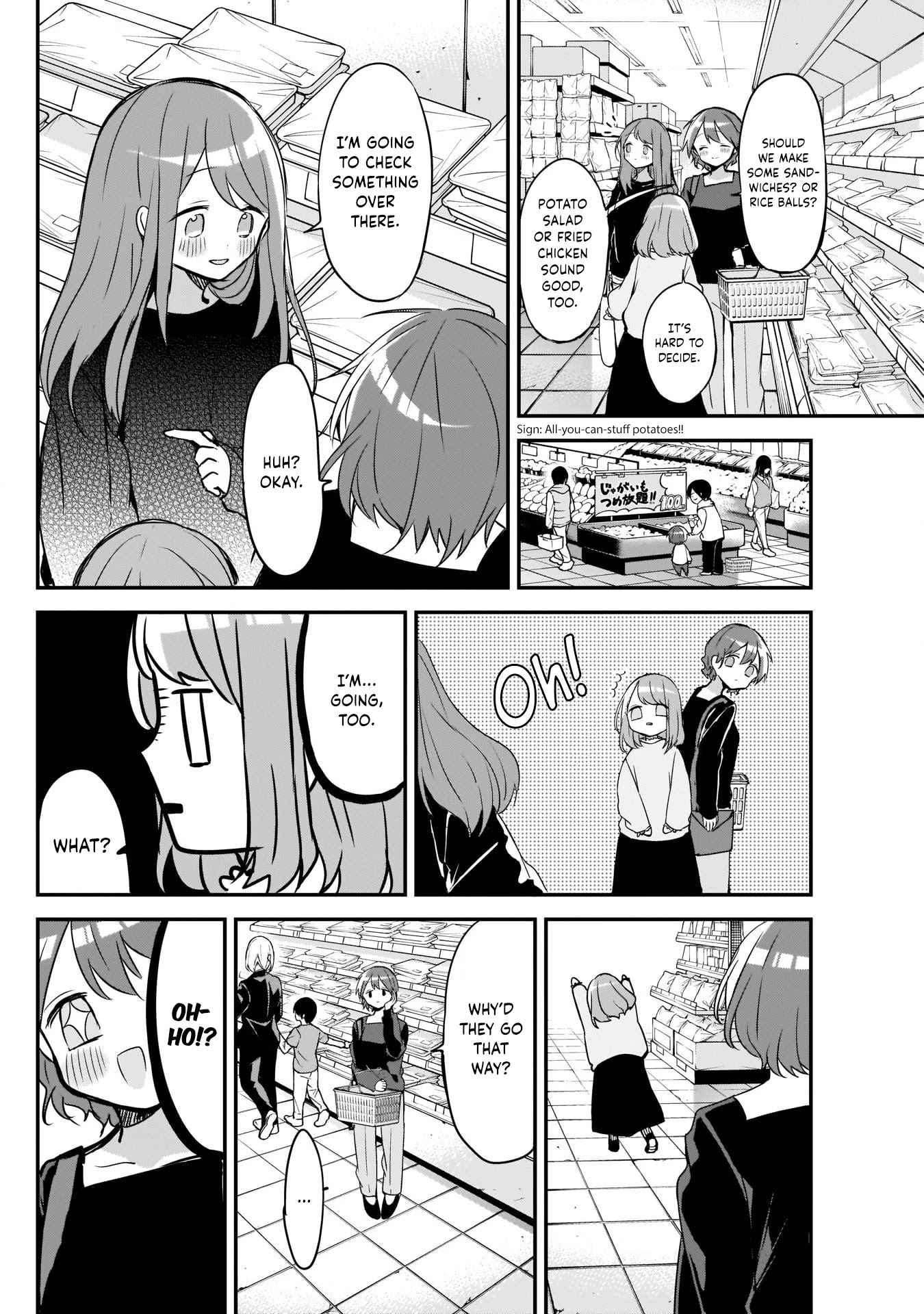 Kubo-san Doesn't Leave Me Be (a Mob) Chapter 28 page 4 - Chapter 28: All-You-Can-Stuff and an Invitation
