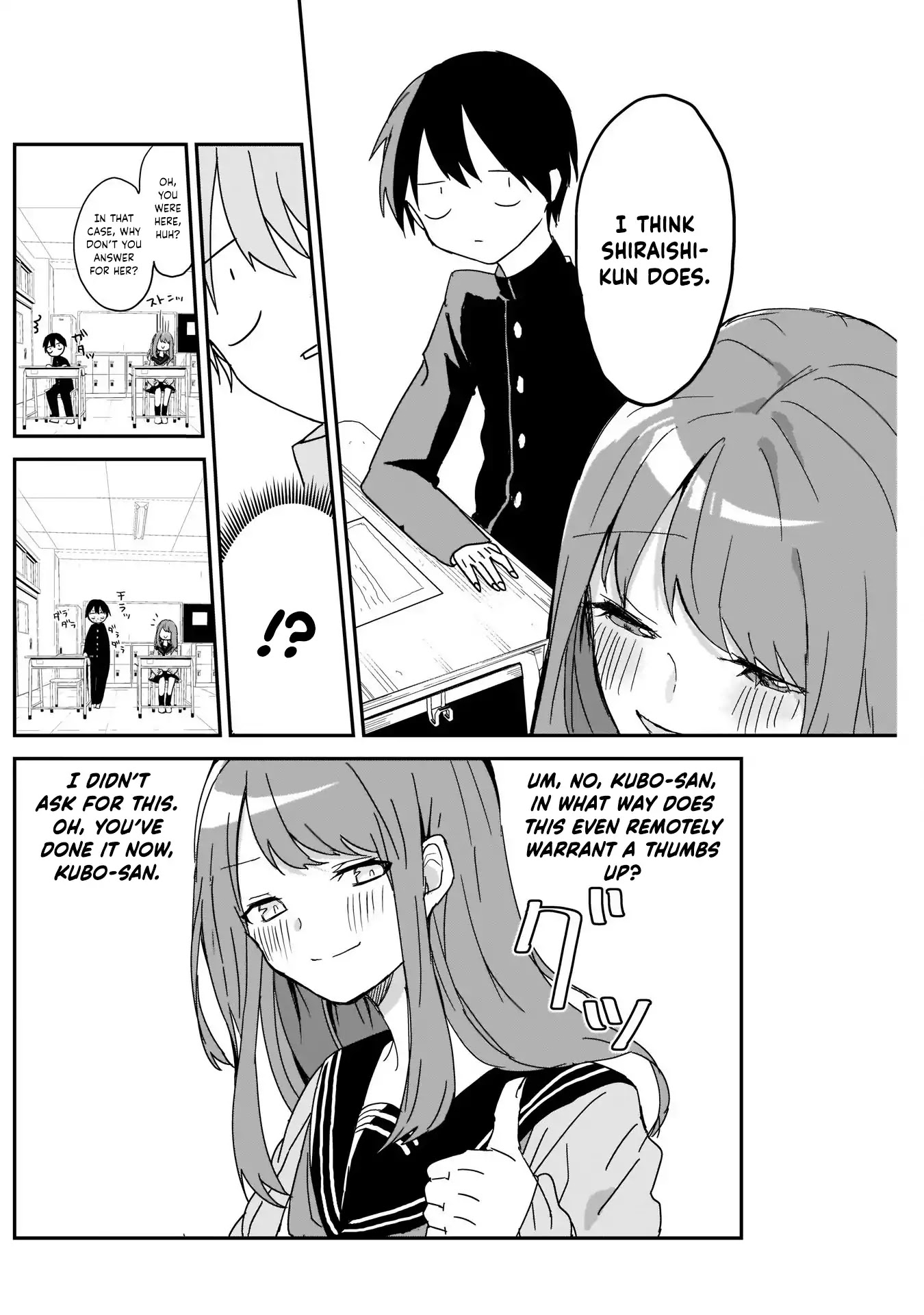 Kubo-san Doesn't Leave Me Be (a Mob) Chapter 3 page 7 - Chapter 3: The Right to Answer and a Busybody