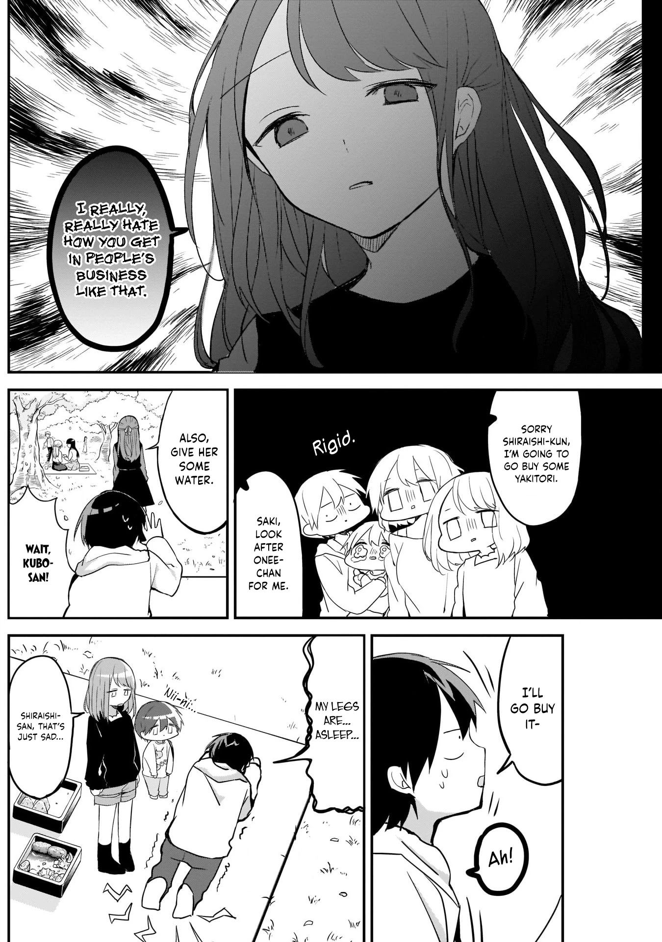 Kubo-san Doesn't Leave Me Be (a Mob) Chapter 30 page 12 - Chapter 30: Flower Viewing and Hamburg Steak