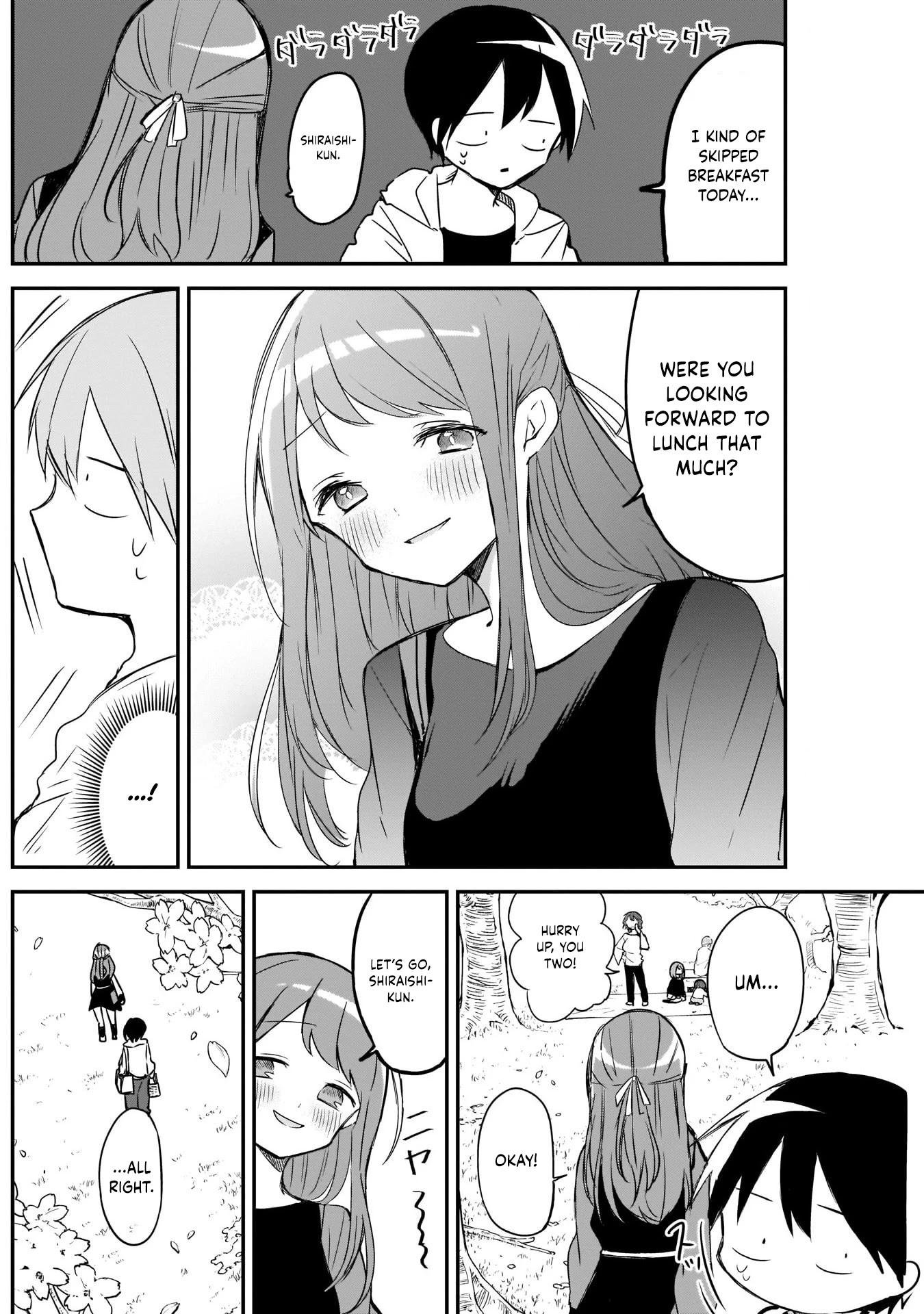 Kubo-san Doesn't Leave Me Be (a Mob) Chapter 30 page 2 - Chapter 30: Flower Viewing and Hamburg Steak