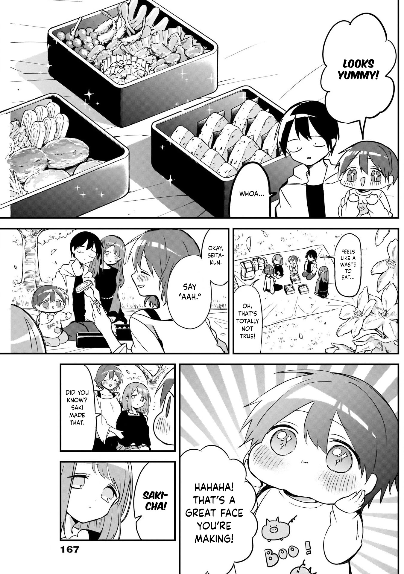 Kubo-san Doesn't Leave Me Be (a Mob) Chapter 30 page 3 - Chapter 30: Flower Viewing and Hamburg Steak