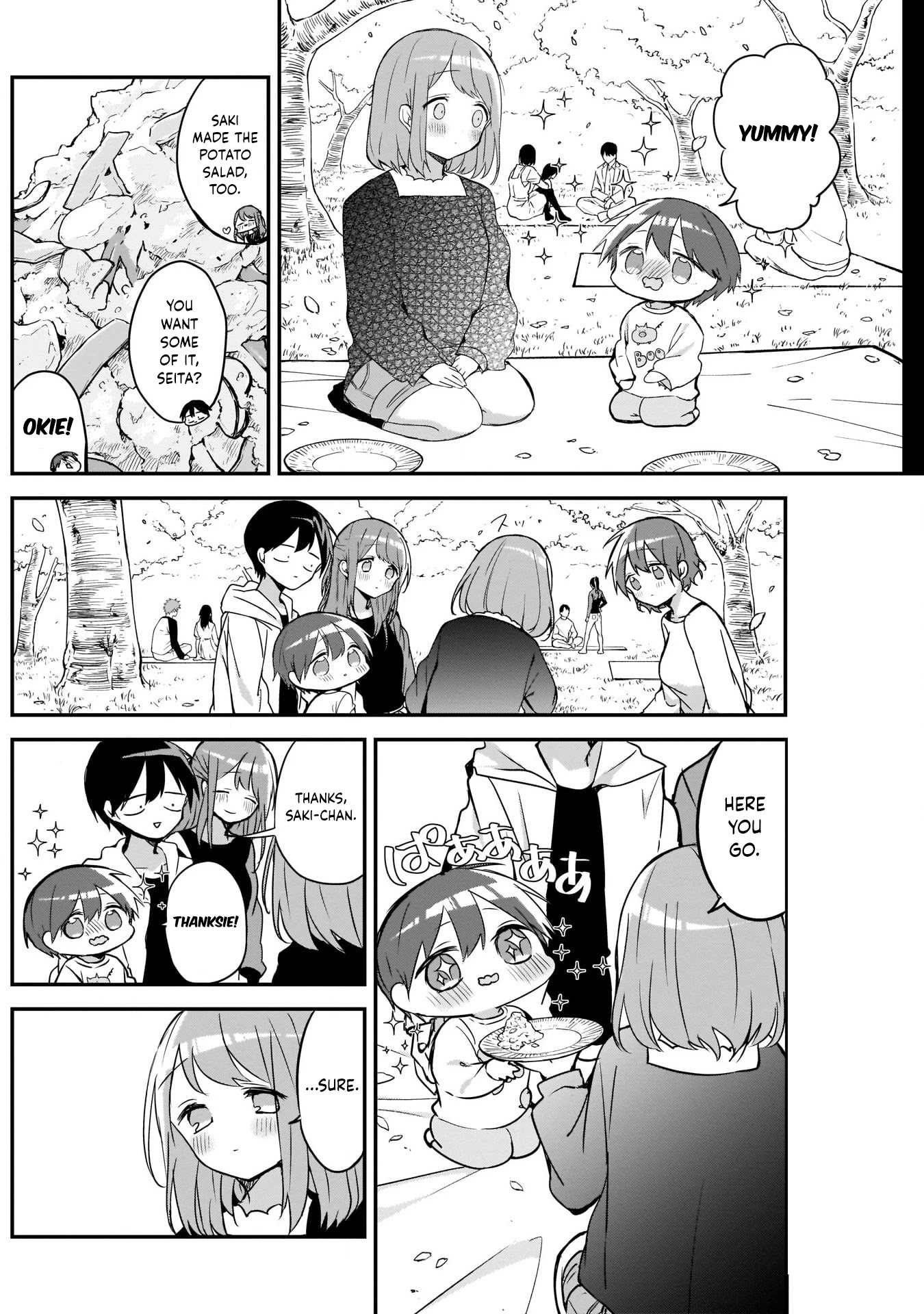 Kubo-san Doesn't Leave Me Be (a Mob) Chapter 30 page 4 - Chapter 30: Flower Viewing and Hamburg Steak