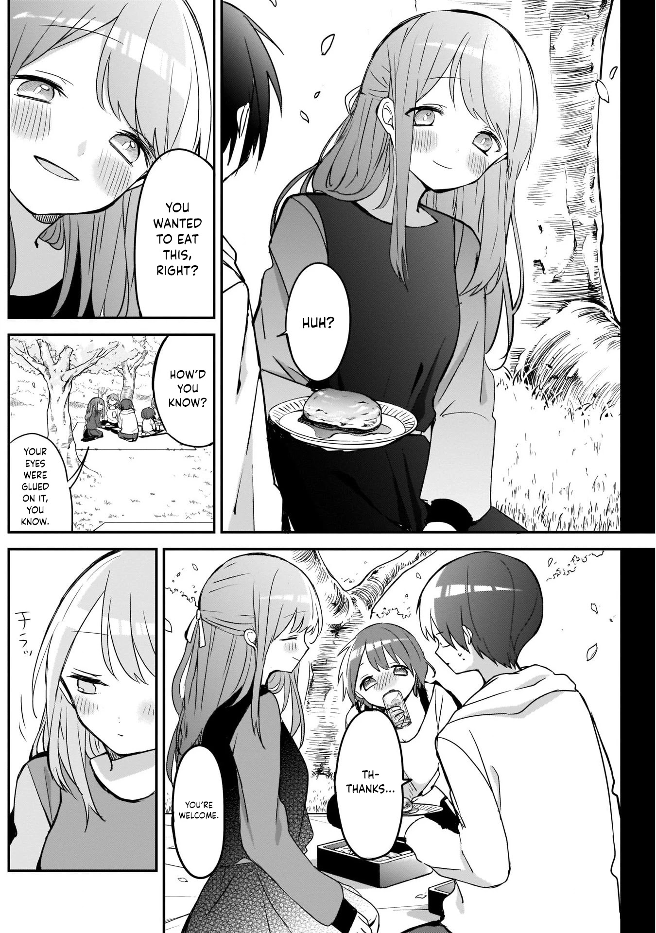 Kubo-san Doesn't Leave Me Be (a Mob) Chapter 30 page 6 - Chapter 30: Flower Viewing and Hamburg Steak