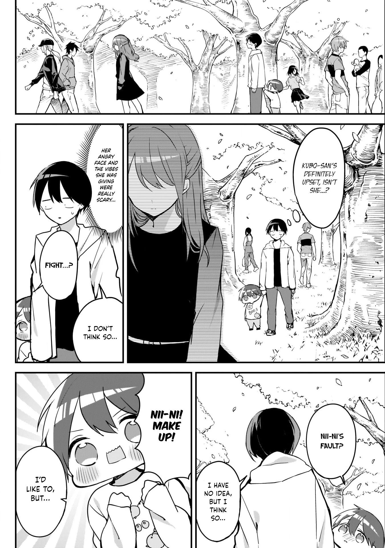Kubo-san Doesn't Leave Me Be (a Mob) Chapter 31 page 2 - Chapter 31: Flower Viewing and Passing Each Other By