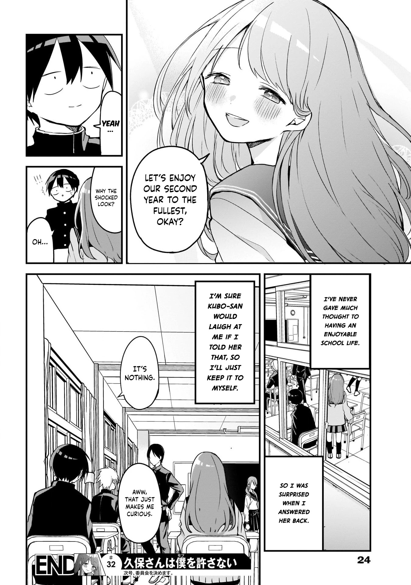 Kubo-san Doesn't Leave Me Be (a Mob) Chapter 32 page 13 - Chapter 32: The New Semester and New Classes
