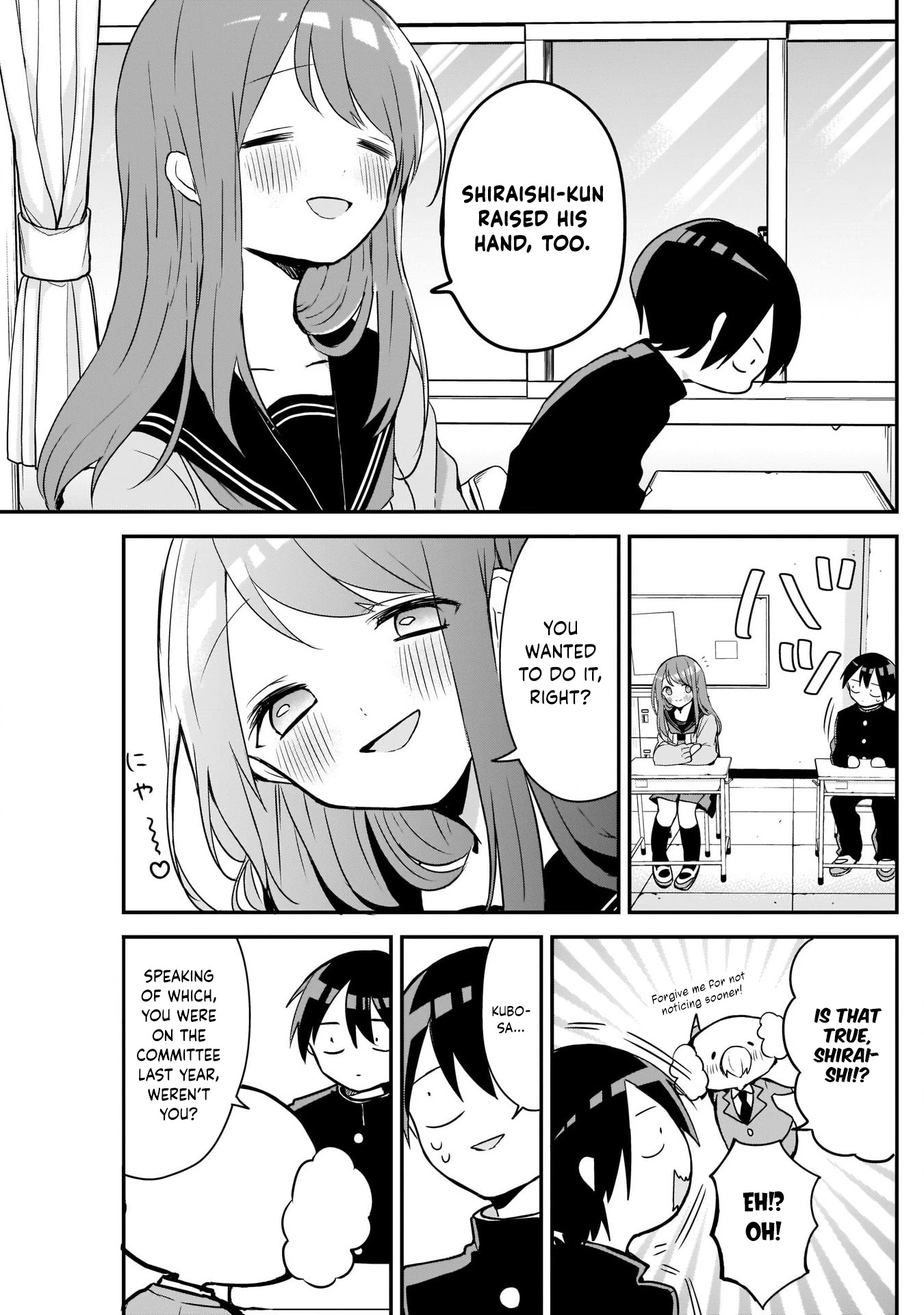 Kubo-san Doesn't Leave Me Be (a Mob) Chapter 33 page 7 - Chapter 33: Class Committees and Flower Beds