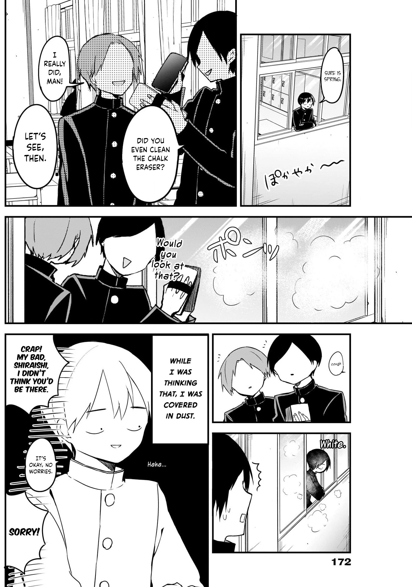 Kubo-san Doesn't Leave Me Be (a Mob) Chapter 36 page 2 - Chapter 36: Chalk Eraser and Favorite Hairstyle