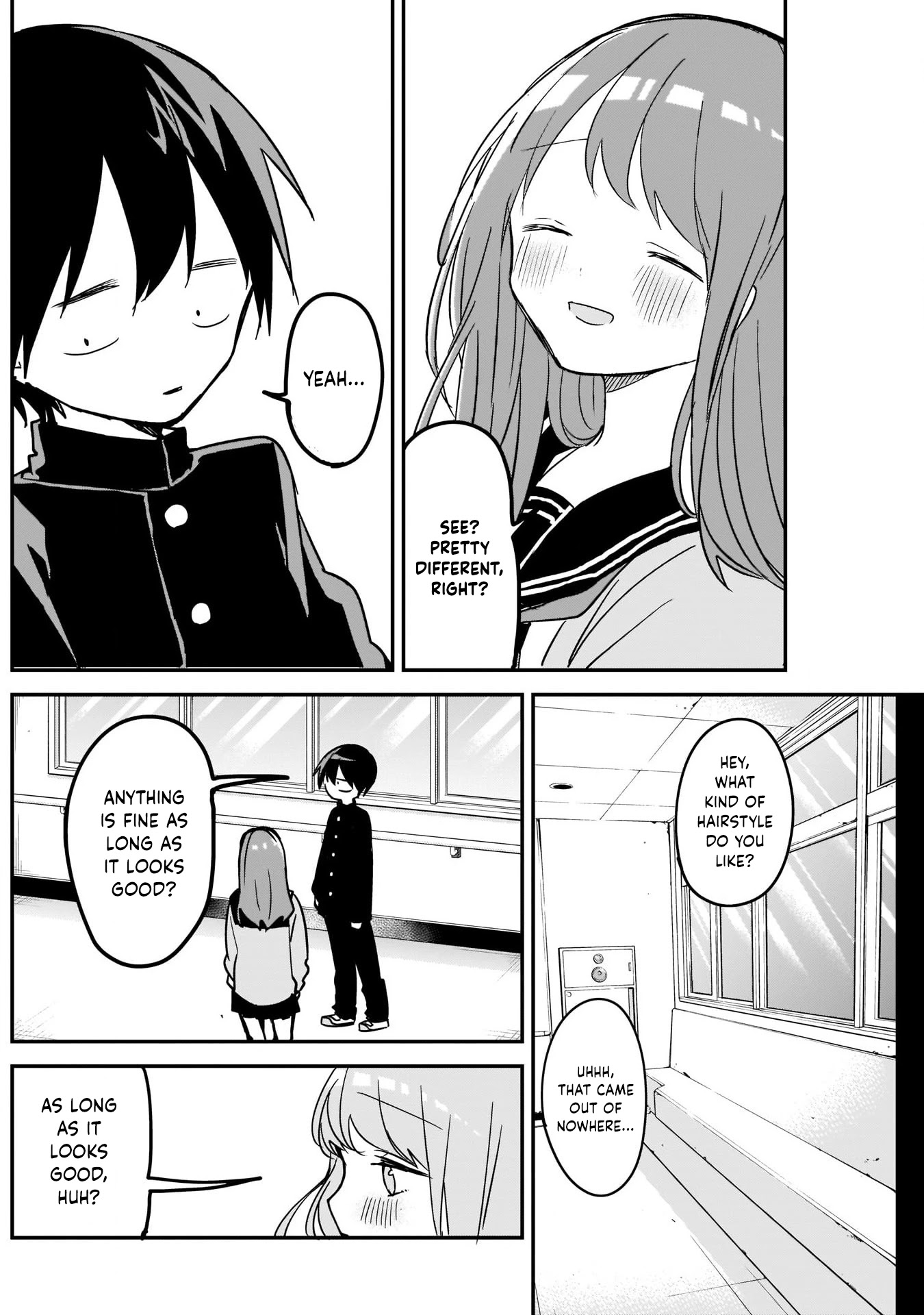 Kubo-san Doesn't Leave Me Be (a Mob) Chapter 36 page 8 - Chapter 36: Chalk Eraser and Favorite Hairstyle