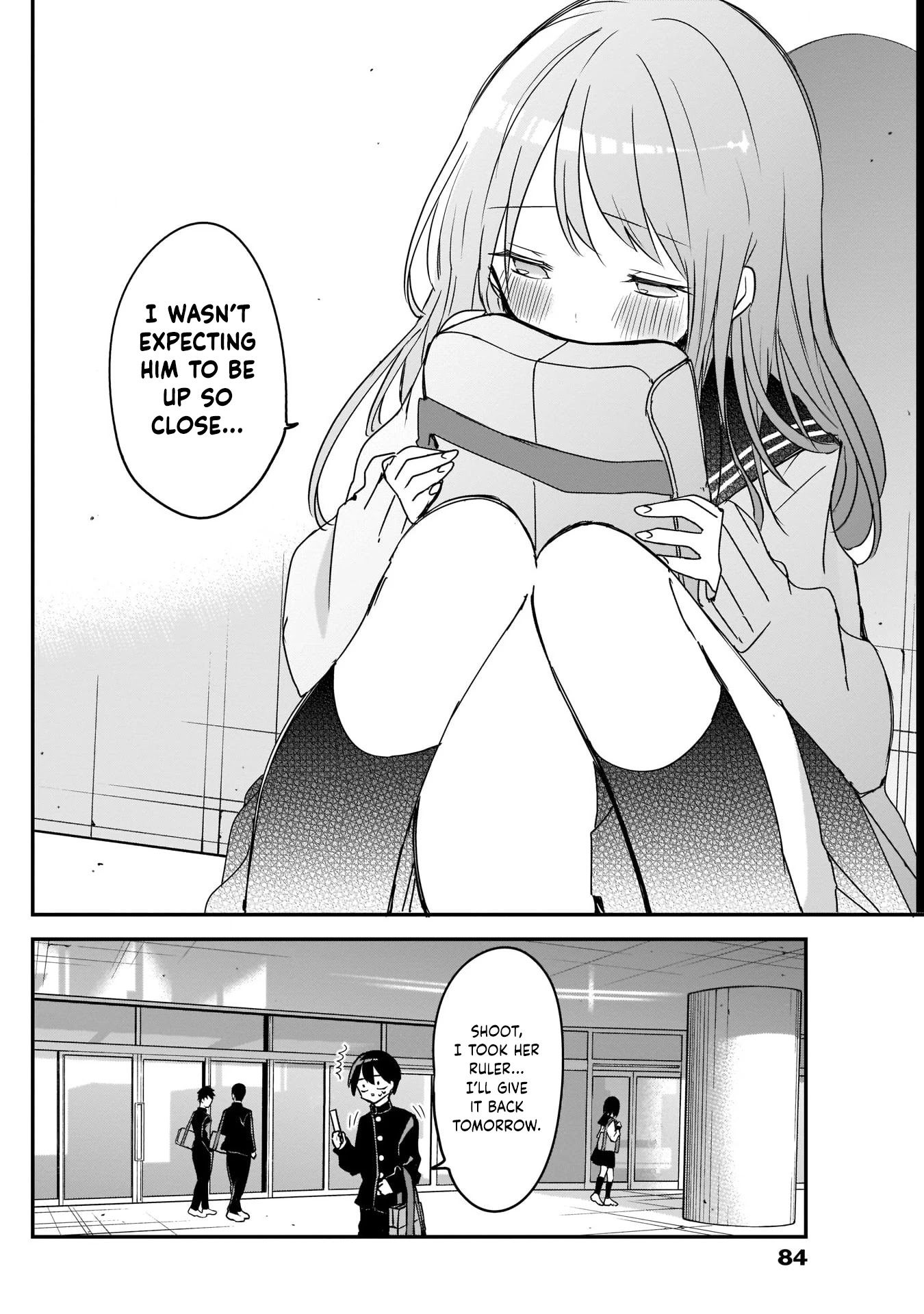 Kubo-san Doesn't Leave Me Be (a Mob) Chapter 38 page 12 - Chapter 38: Comparing Heights and Wall Slam