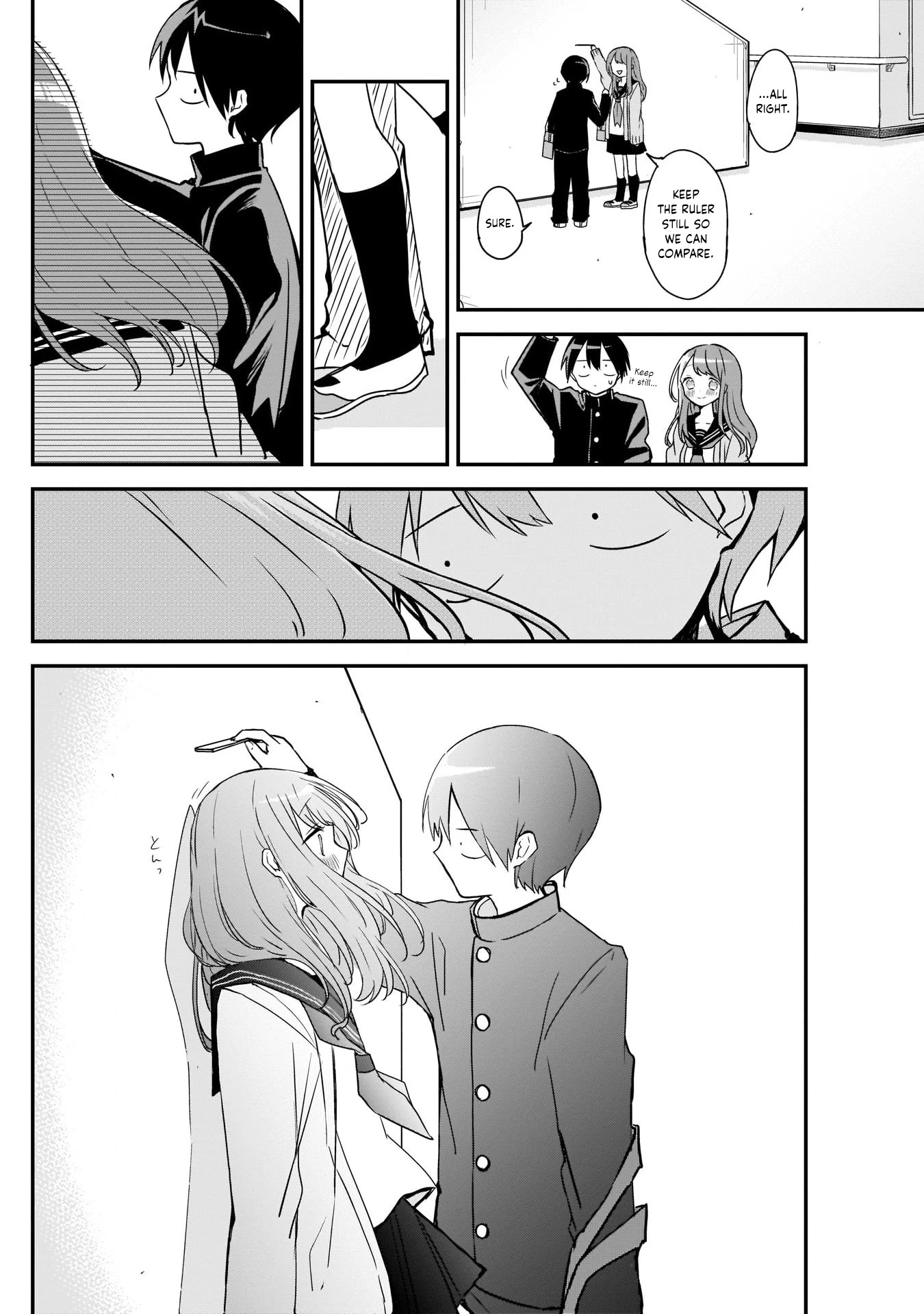 Kubo-san Doesn't Leave Me Be (a Mob) Chapter 38 page 8 - Chapter 38: Comparing Heights and Wall Slam