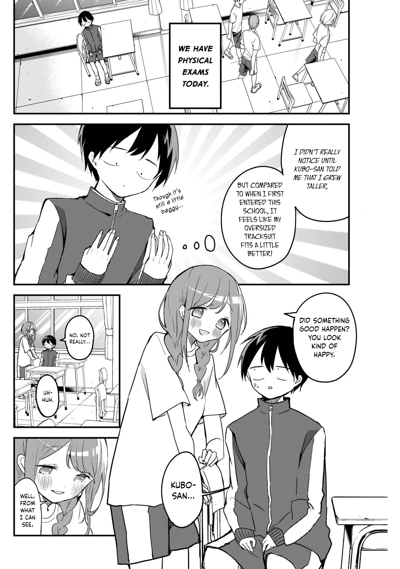 Kubo-san Doesn't Leave Me Be (a Mob) Chapter 39 page 2 - Chapter 39: Physical Exams and Tracksuits