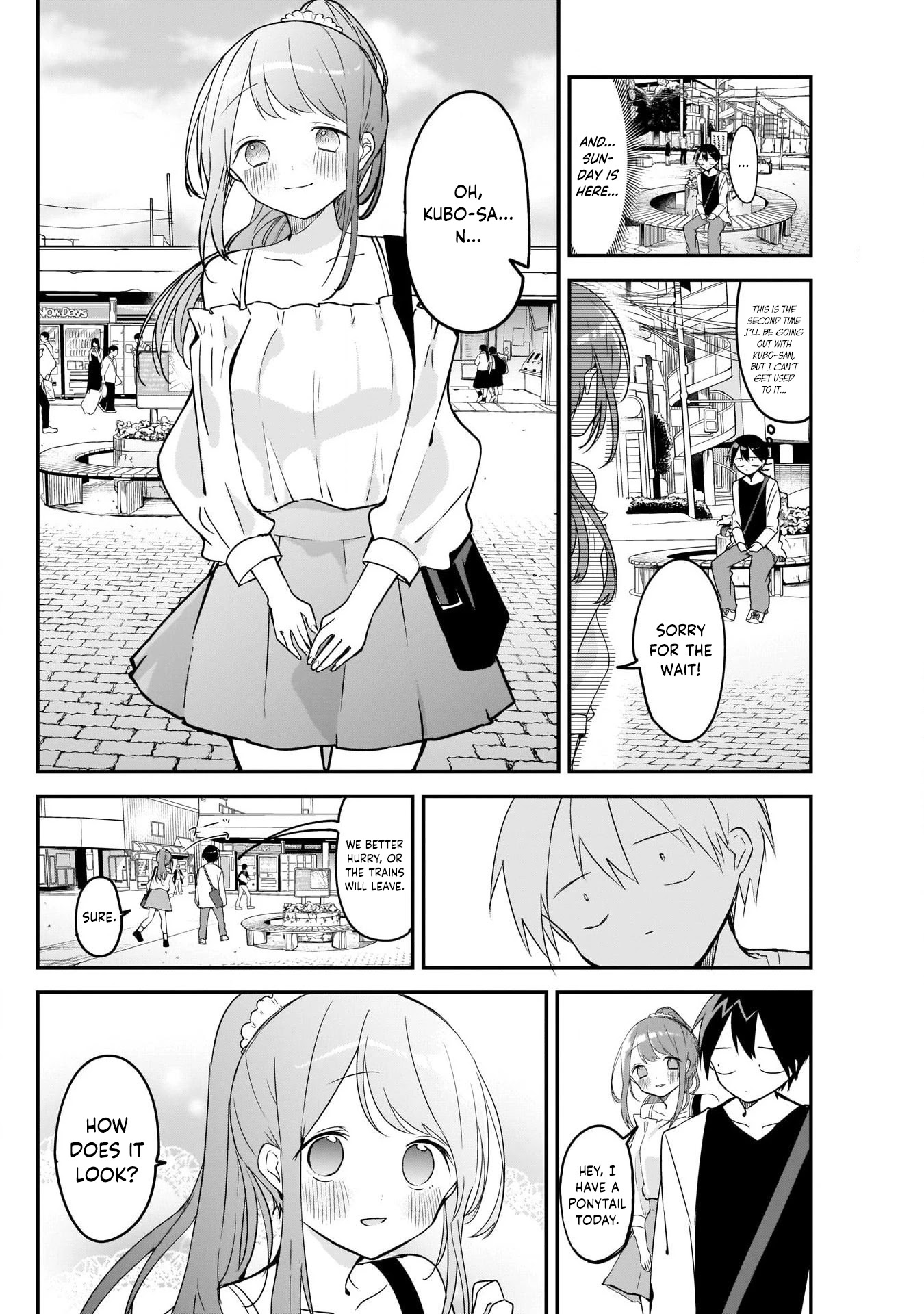 Kubo-san Doesn't Leave Me Be (a Mob) Chapter 40 page 4 - Chapter 40: Movie Adaptation and Crowded Trains
