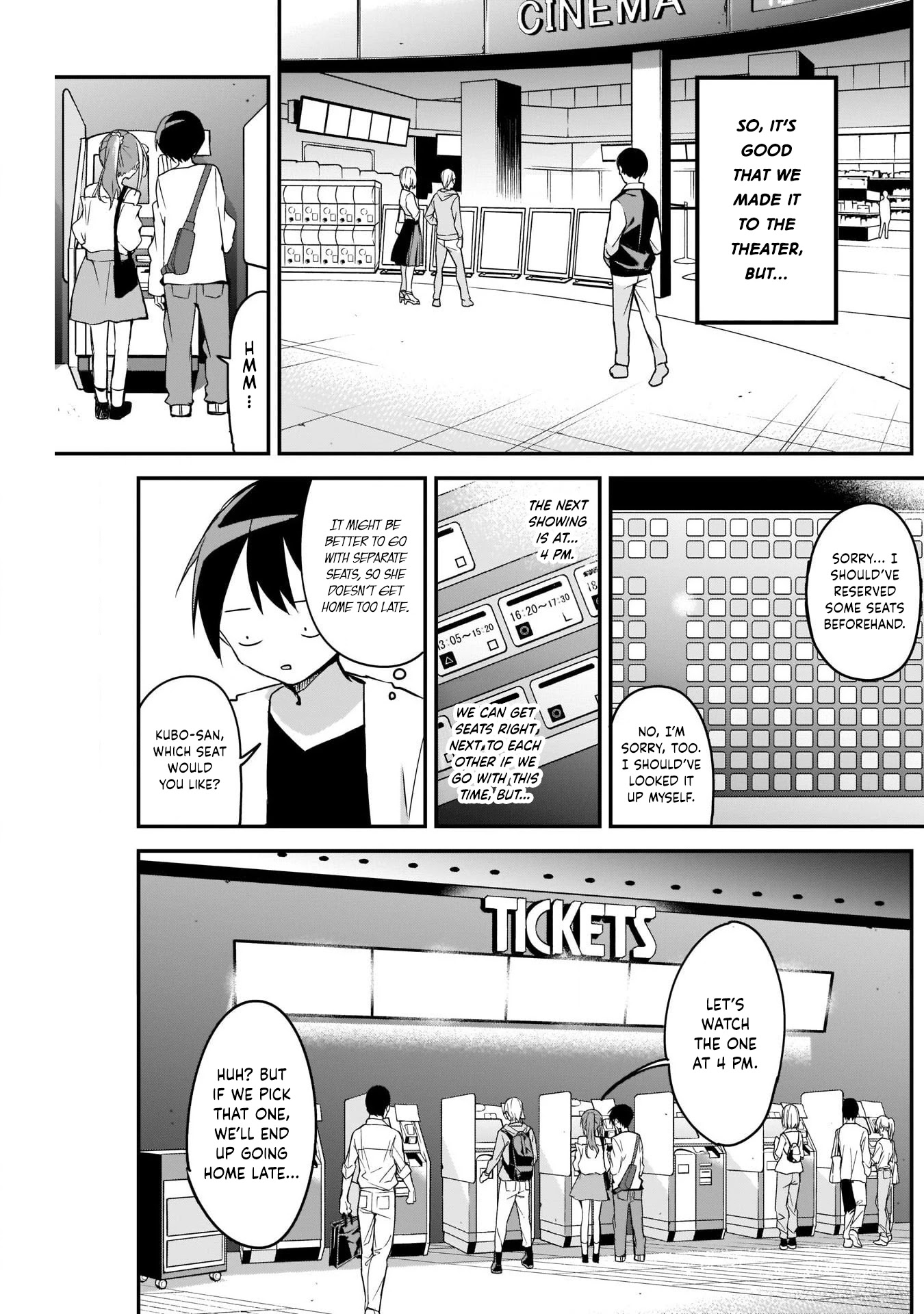 Kubo-san Doesn't Leave Me Be (a Mob) Chapter 41 page 7 - Chapter 41: Getting Hit On and Movie Times
