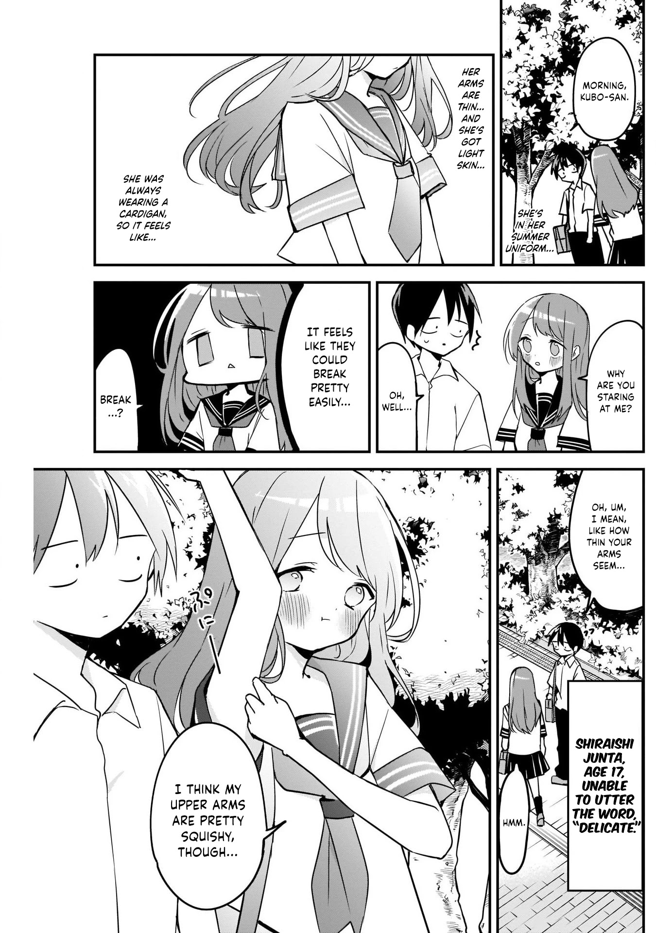 Kubo-san Doesn't Leave Me Be (a Mob) Chapter 49 page 5 - Chapter 49: Summer Uniforms and Defense