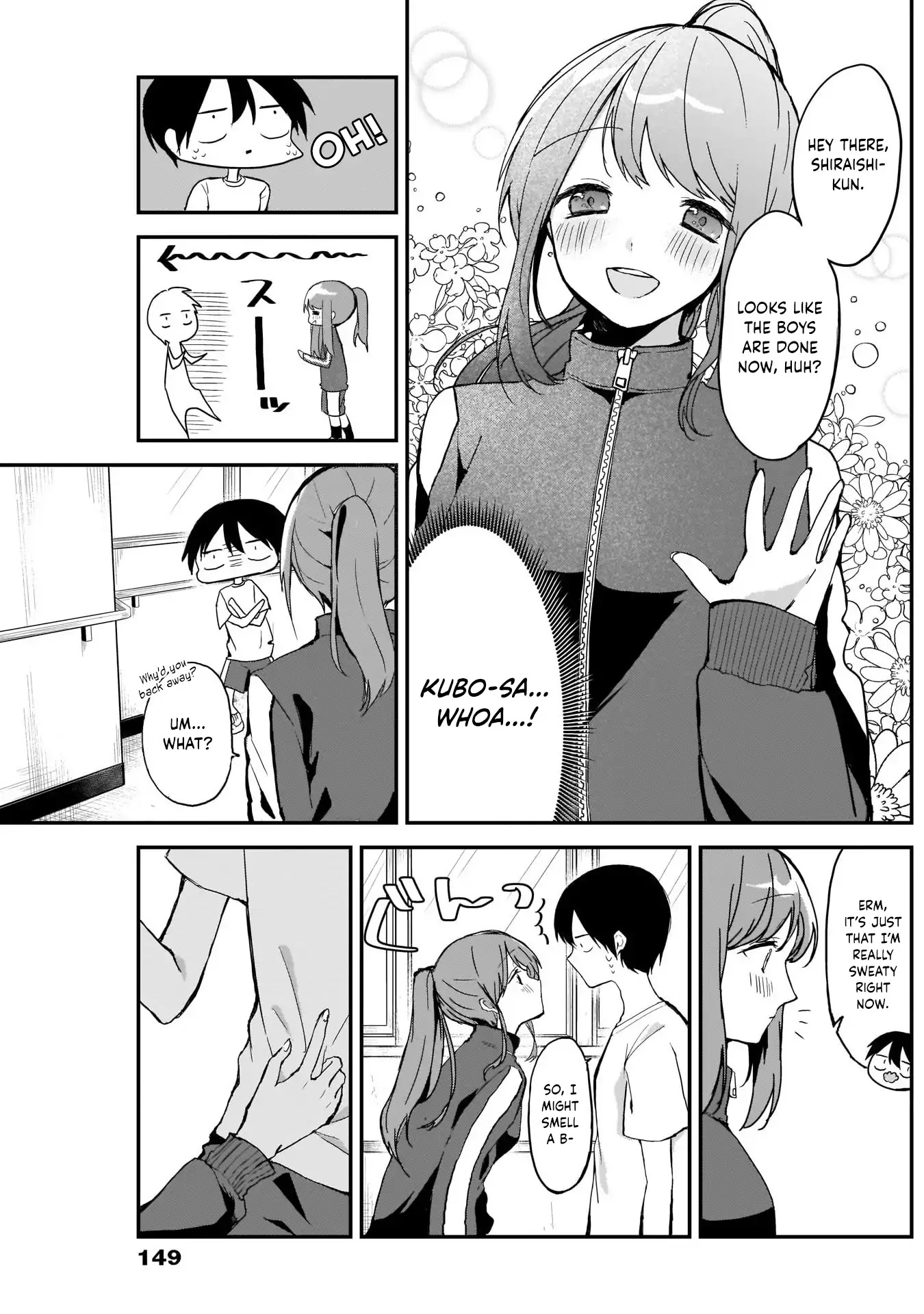Kubo-san Doesn't Leave Me Be (a Mob) Chapter 5 page 3 - Chapter 5: Ponytail and Body Wipes