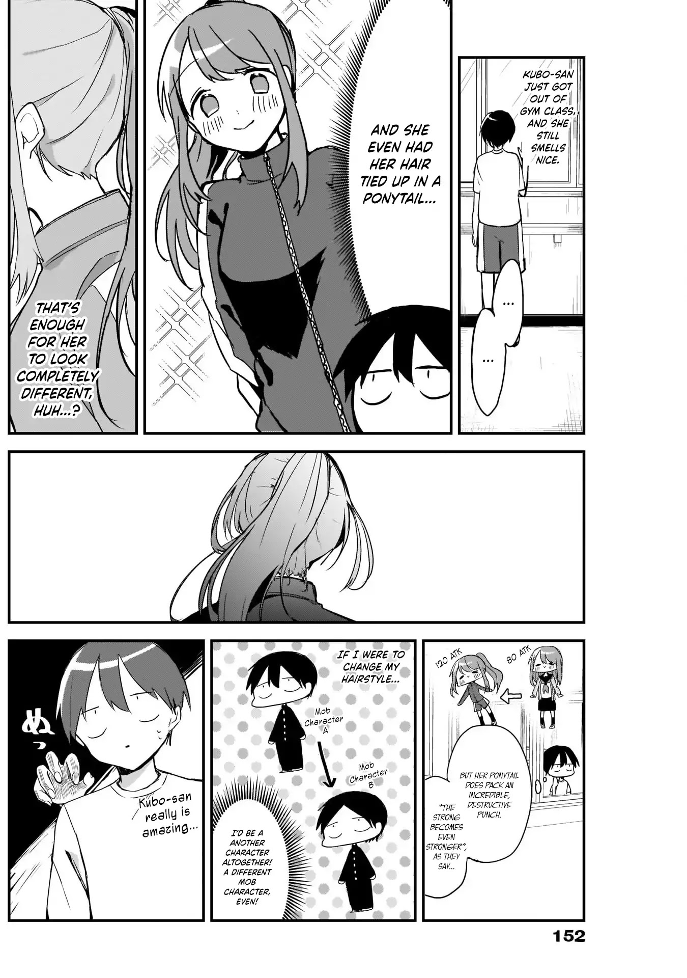 Kubo-san Doesn't Leave Me Be (a Mob) Chapter 5 page 6 - Chapter 5: Ponytail and Body Wipes