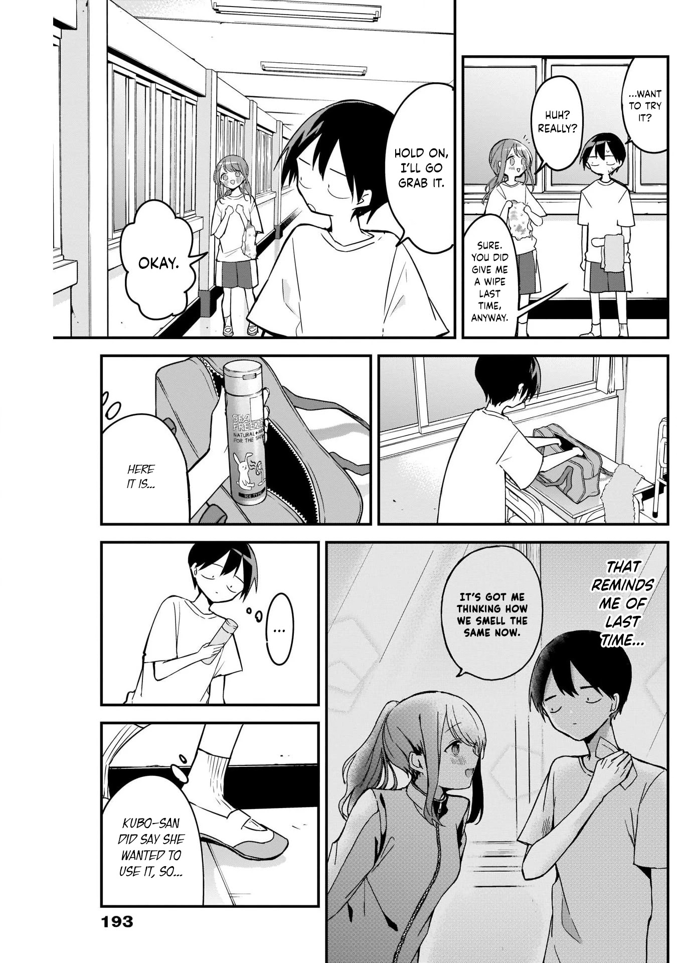 Kubo-san Doesn't Leave Me Be (a Mob) Chapter 50 page 5 - Chapter 50: Body Wipes and the Same Scent