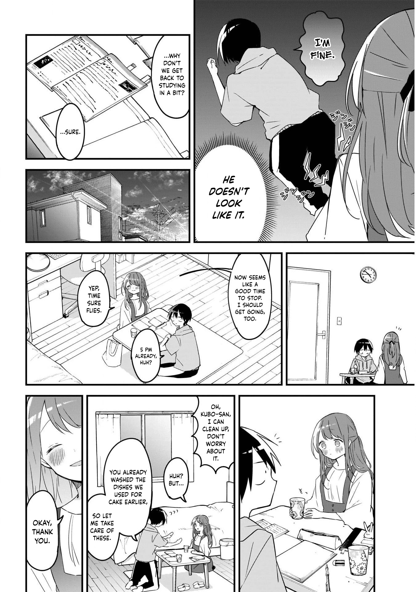Kubo-san Doesn't Leave Me Be (a Mob) Chapter 60 page 14 - Chapter 60: One Room and Two People